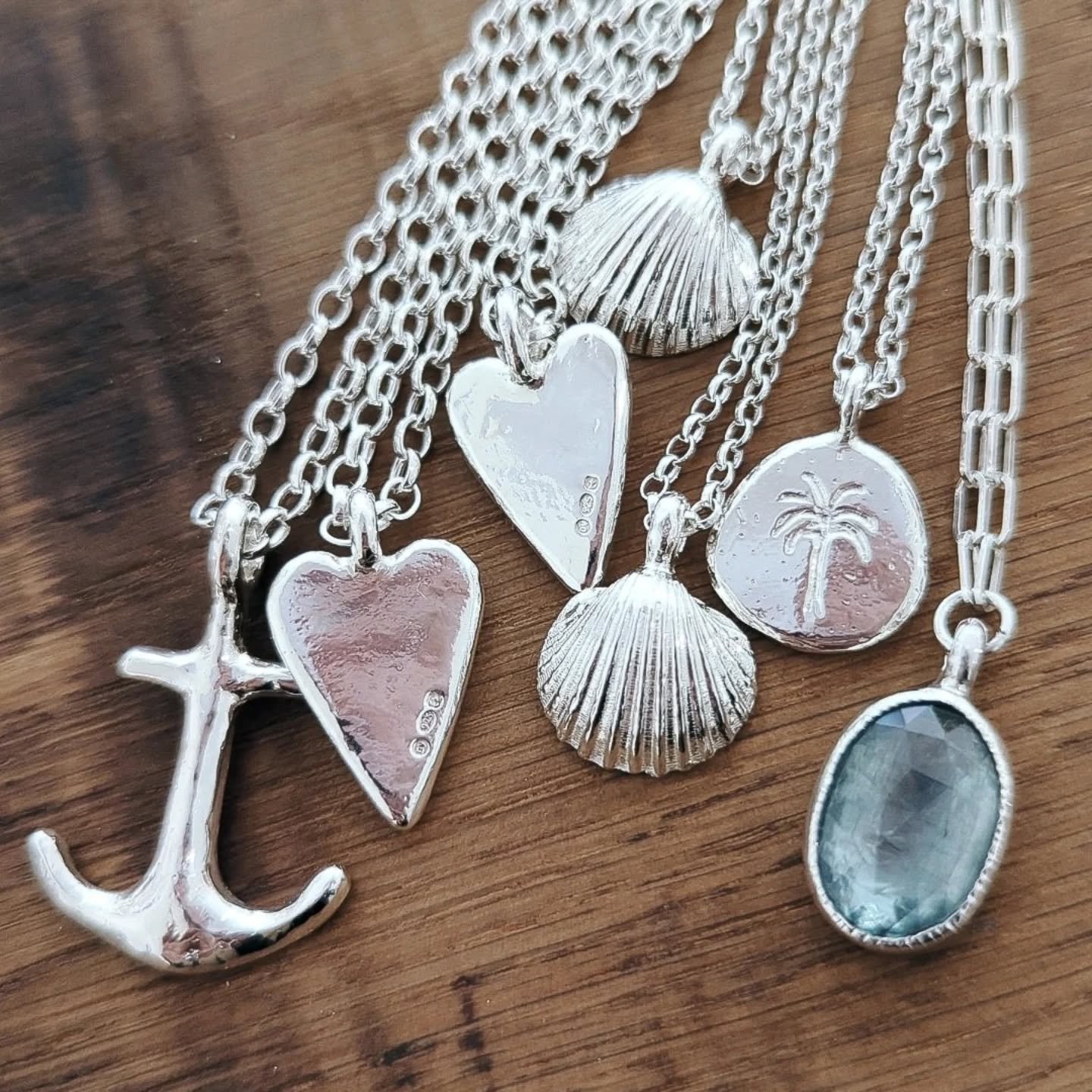 The necklaces have been a popular choice in the latest Castaway Collection. I have both shells and one heart available! They'll be out in the shop this week along with the rest of the collection, including some beautiful one of a kind, ocean inspired