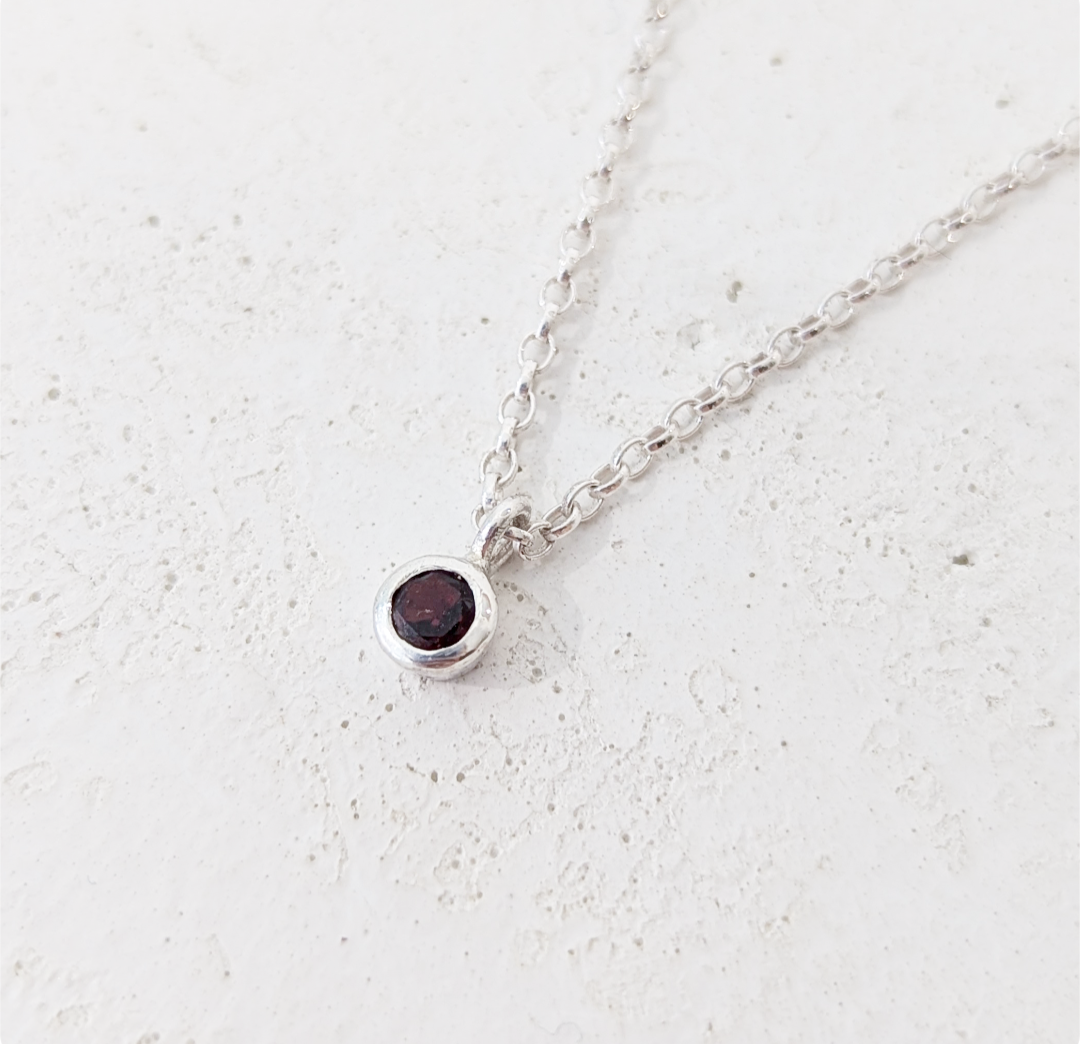 ONE OF A KIND January Birthstone Necklace (Garnet)
