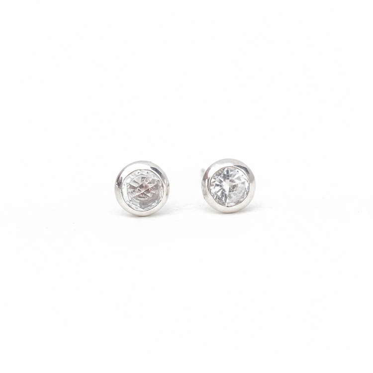 White Topaz Treasure Studs