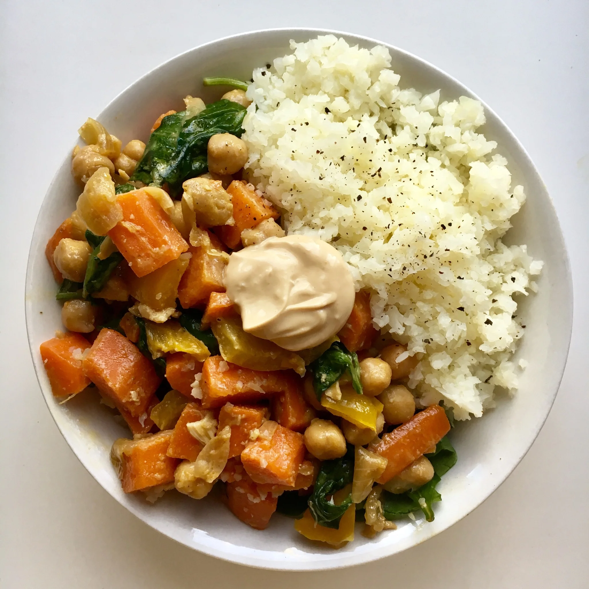 One Pan Asian Stir-fry with Peanut Sauce (gf, grain free, df, vegan)