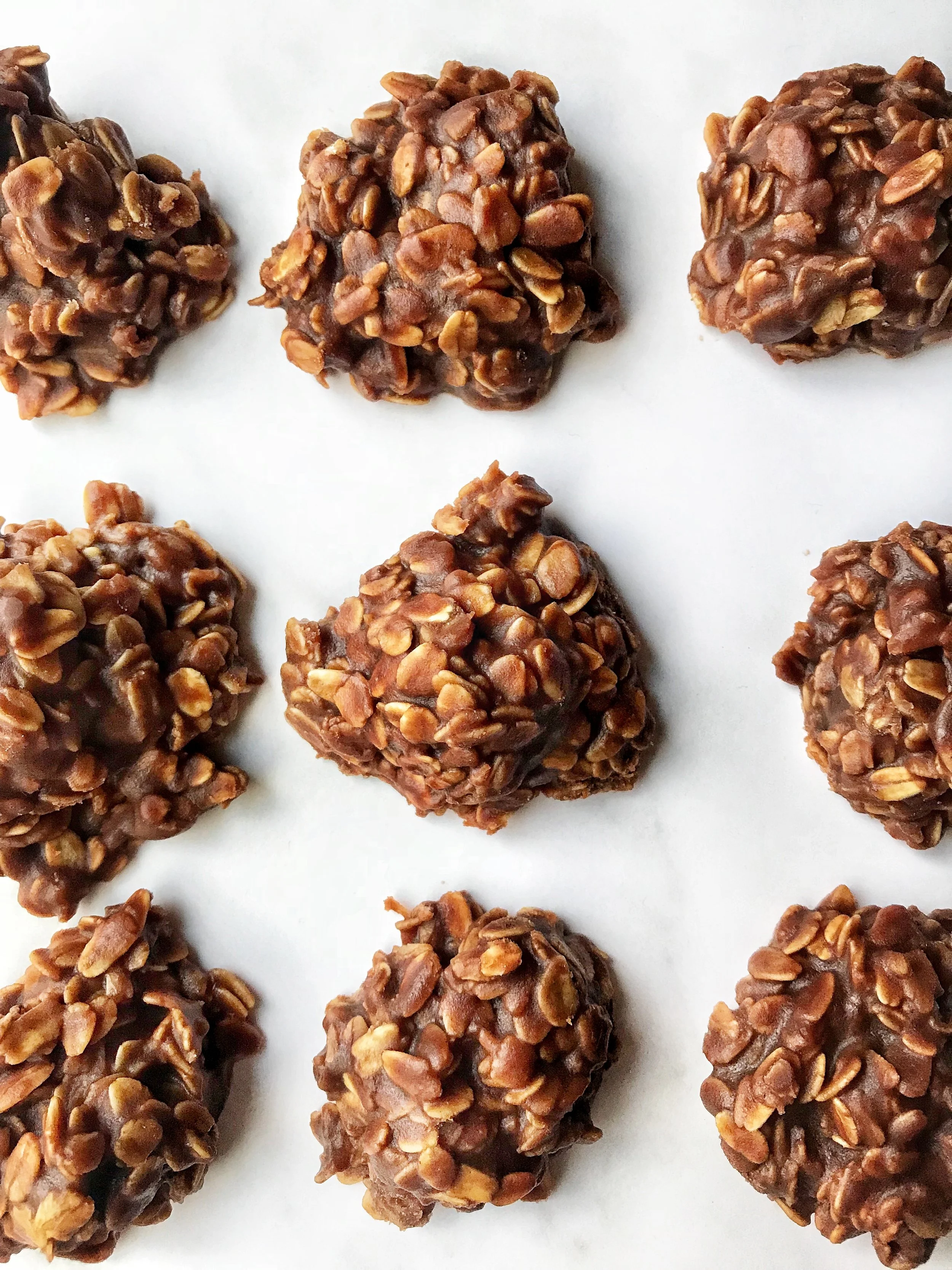 Easy No-Bake Cookies (gf, vegan, refined sugar free)