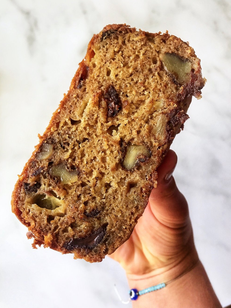 Healthy Bakery Style Banana Bread (refined sugar free, df, gf, nut free)