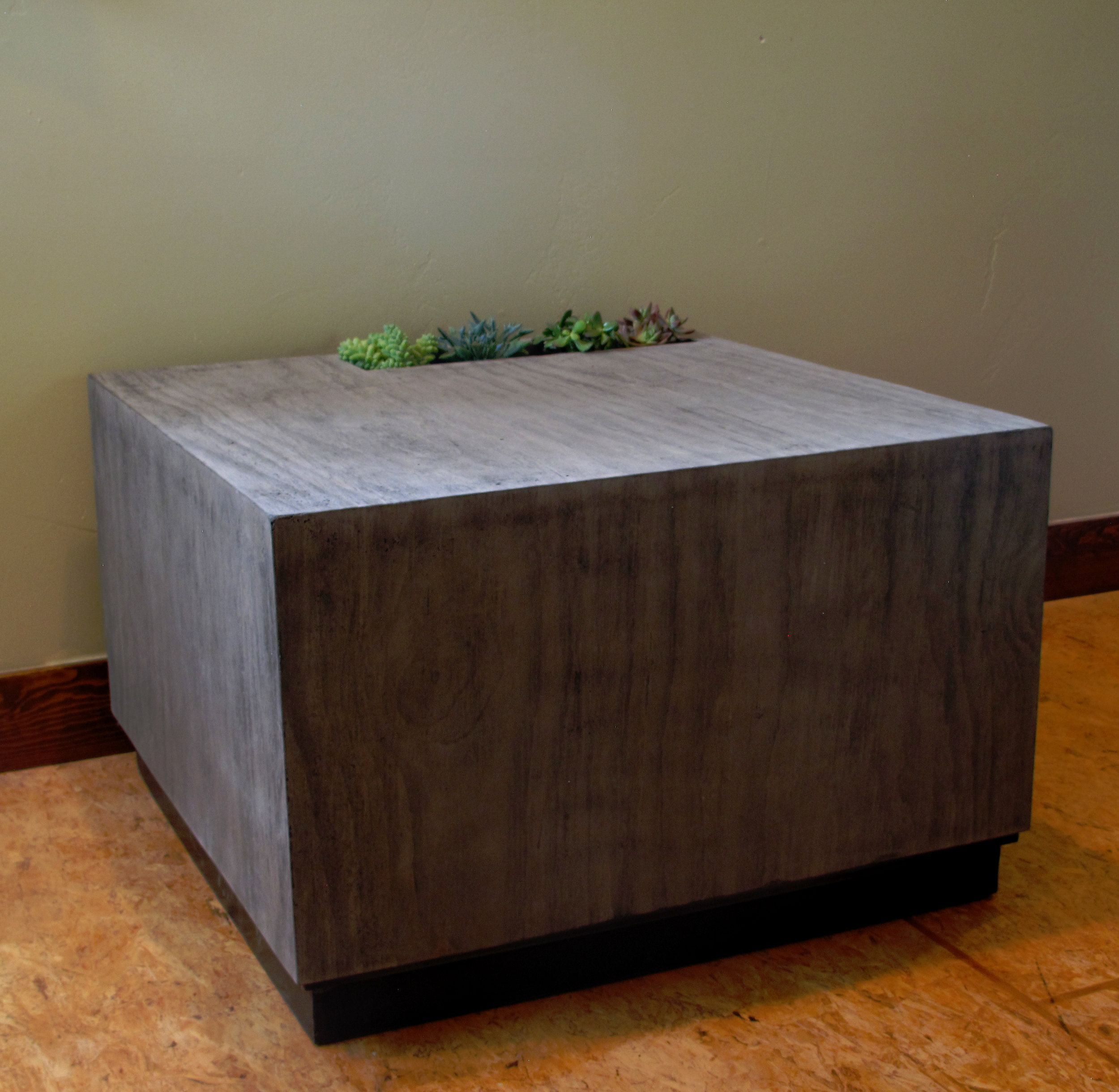 GFRC Board Formed Concrete End Table with integrated planter.JPG