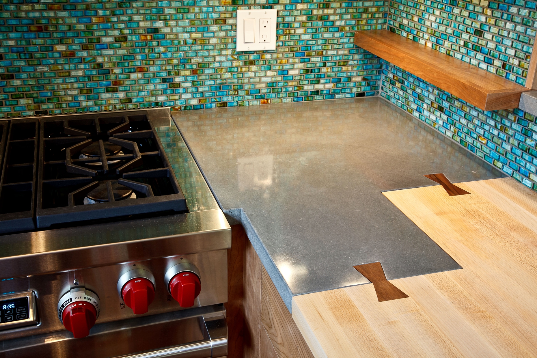 ECC Warm Grey Concrete Countertop with Inlaid Bowtie Seam Detail.jpg