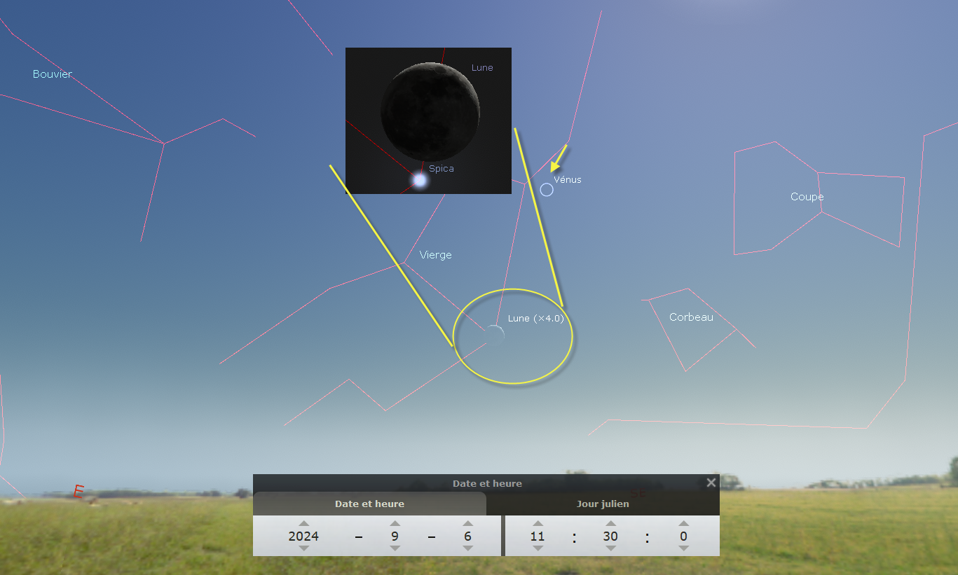 Occultation de Spica par la Lune