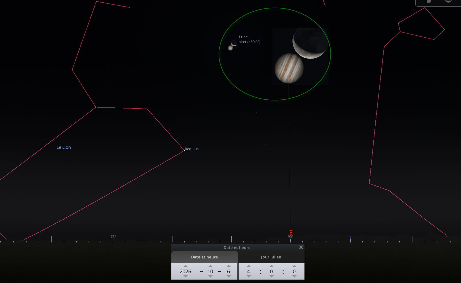 Occultation de Jupiter par la Lune