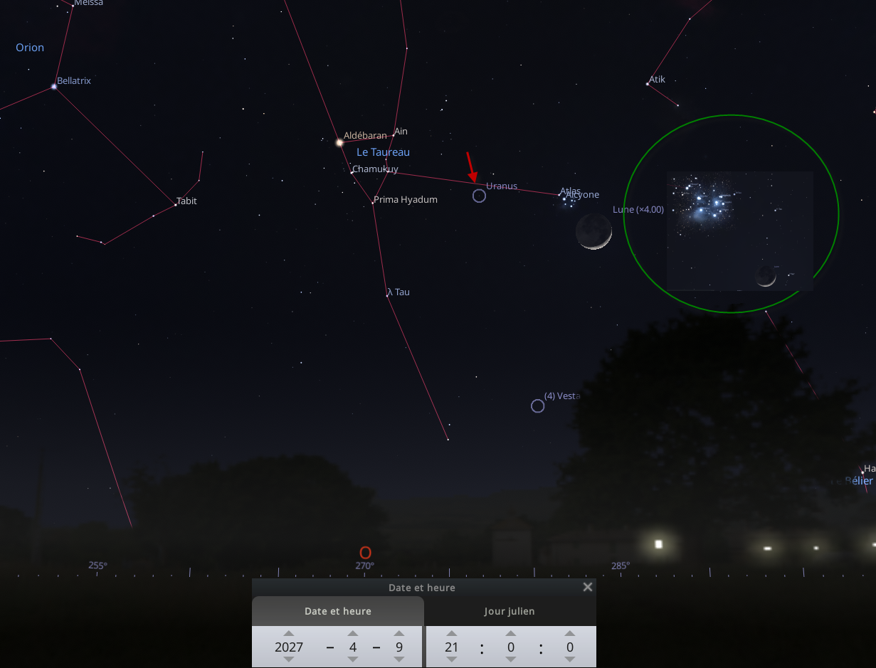Rapprochement entre la Lune et les Pléiades