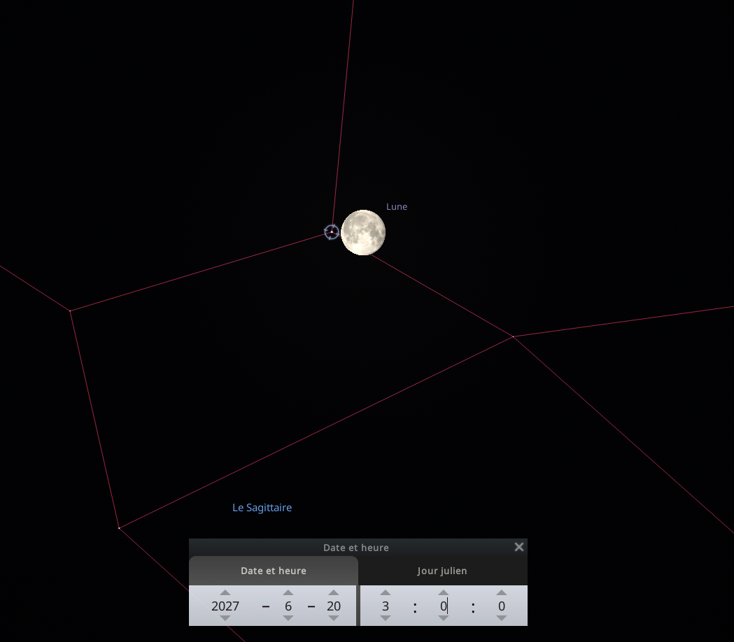 Occultation de Sigma Sagittarii par la Lune