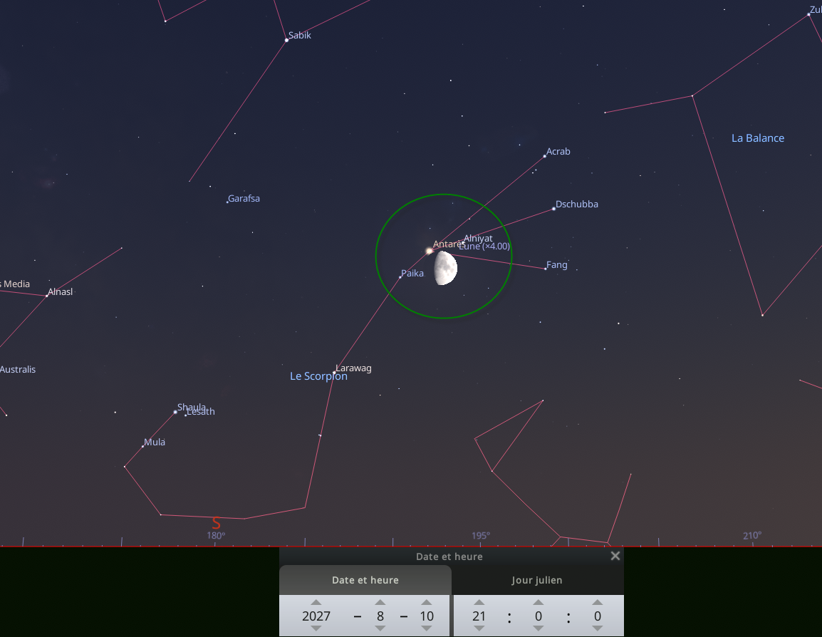 Raprochement très serré entre la Lune et Régulus