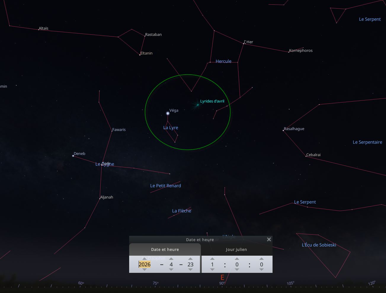 La pluie d'étoile les Lyrides