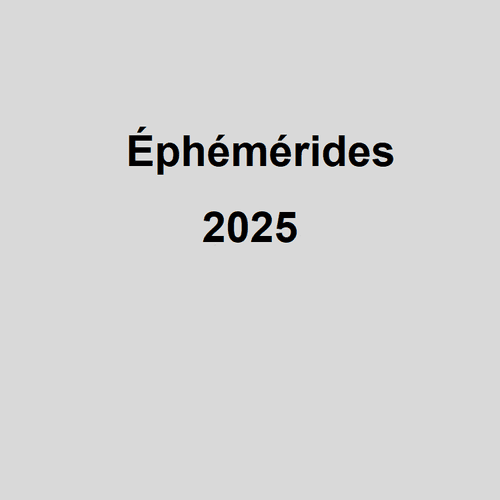 Éphémérides — Société d'astronomie du Planétarium de Montréal