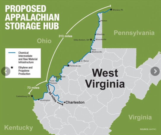 Ohio Valley Environmental Coalition https://ohvec.org/appalachian-storage-hub-petrochemical-complex/