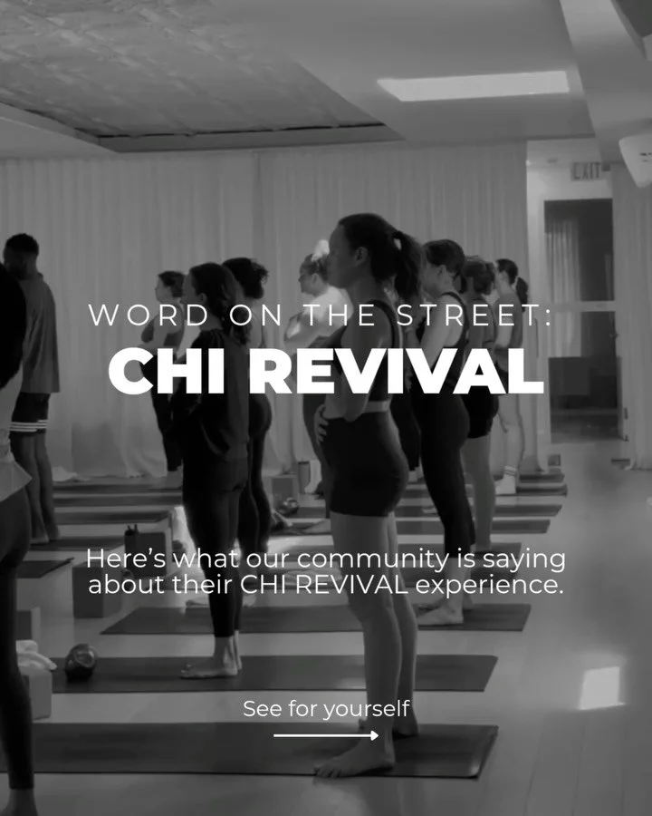 WORD ON THE STREET 📢

We love that you love CHI REVIVAL! Whether it&rsquo;s your 1st time or 20th time, REVIVAL is a class like no other that will move you from the inside out. From dance cardio to body weight strength to moving meditations, this cl