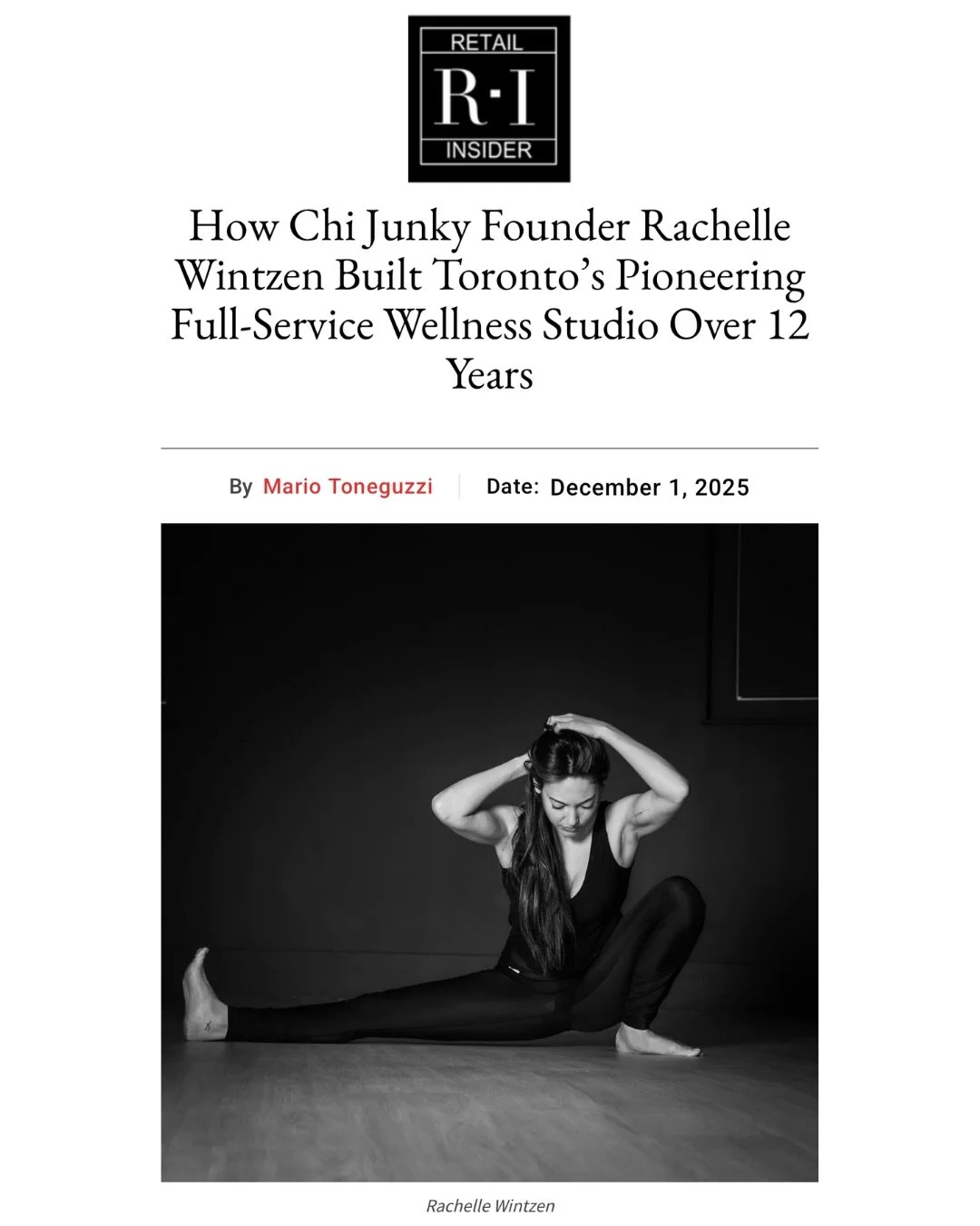 Being featured in @retail_insider_canada is a huge honour and one that I am so proud of. Thank you for sharing my day one vision and Chi Junky journey that has been building over the last 12 years. It isn&rsquo;t an easy road by any means and so much