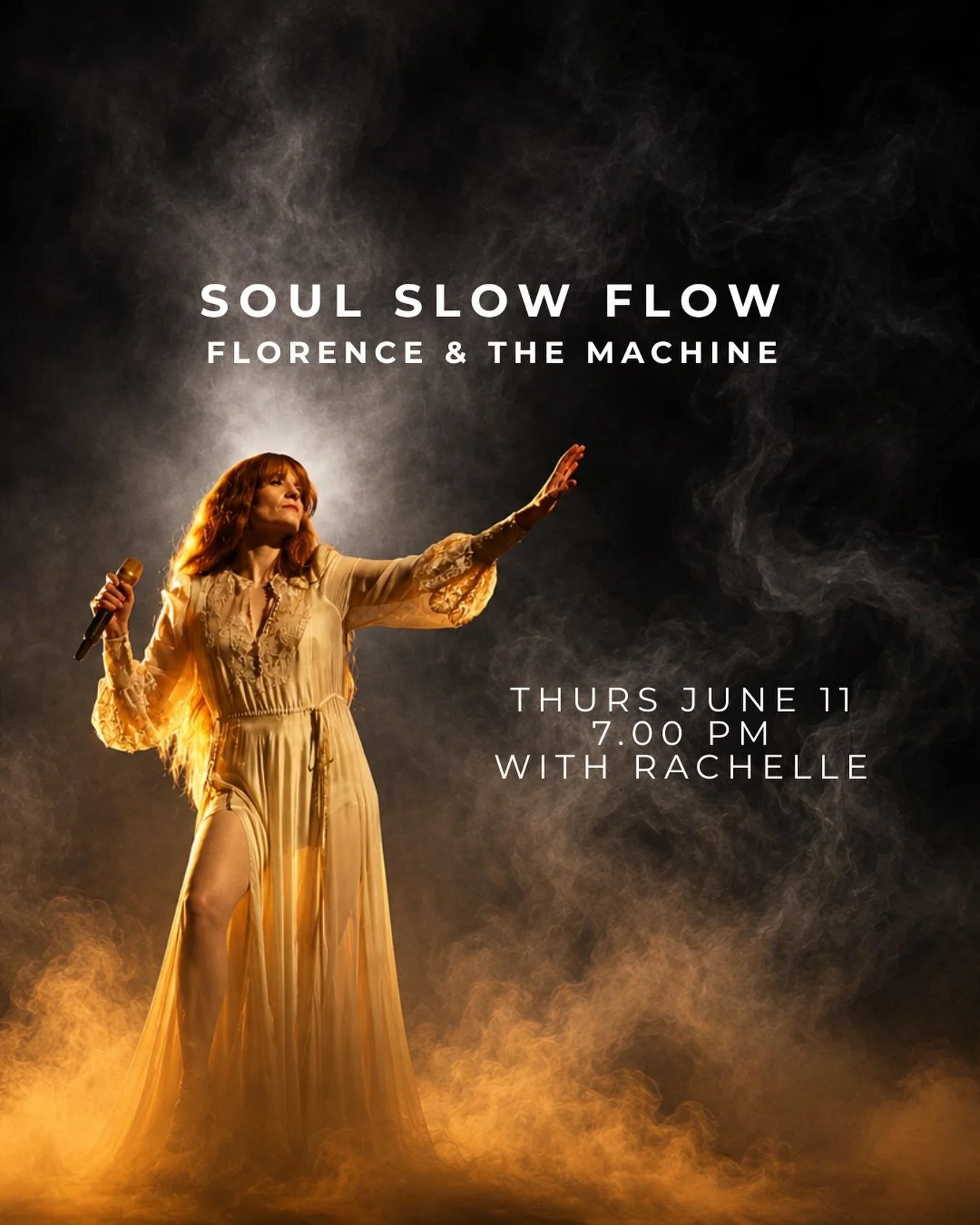 &ldquo;the stars, the moon.. 🌙 &ldquo;

THURSDAY, JUNE 11 @ 7PM
WITH RACHELLE

A dreamy Soul Slow Flow inspired by the raw energy, haunting vocals, and cinematic beauty of Florence + The Machine. ✨
