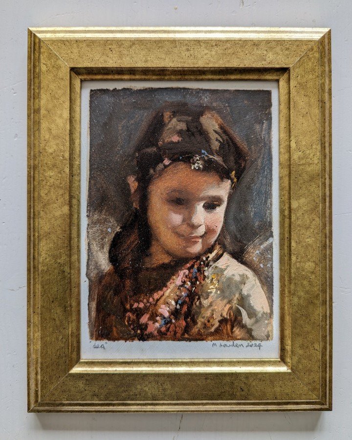My sweet, hilarious daughter Lea
A sketch of her, with butterfly wings and necklaces.
13 x 18 cm oil on panel

#nzpainter #kidsportrait #childrensportrait #nzpainter #newzealandartist #newzealandartists #allaprima #oilsketch #bozzetto #contemporaryar