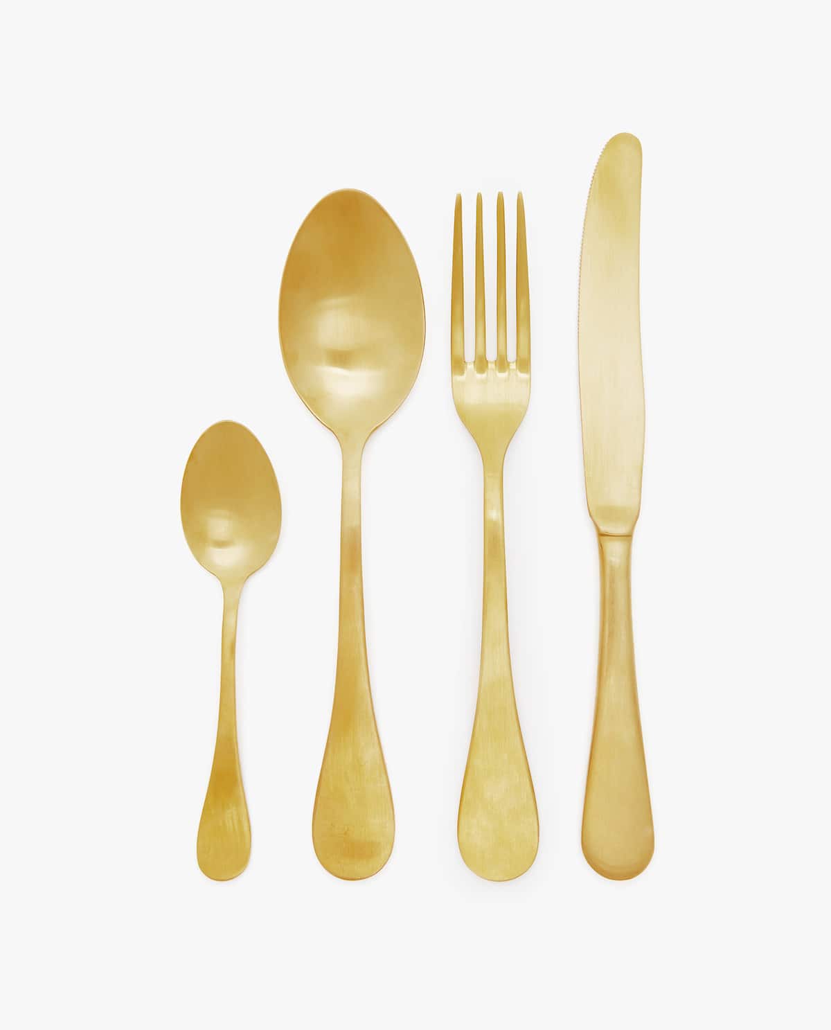 Matte gold-colored cutlery, $7.90 - $9.90, from Zara Home Photo: Zara Home