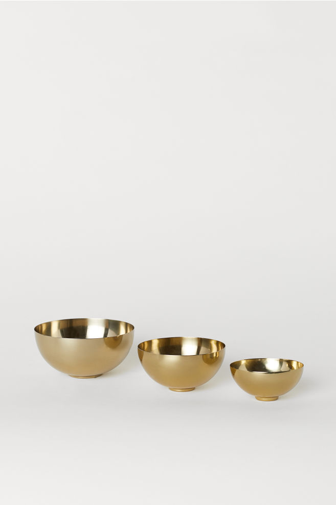 3-pack metal bowls, £12.99, from H&M Home Photo: H&M Home