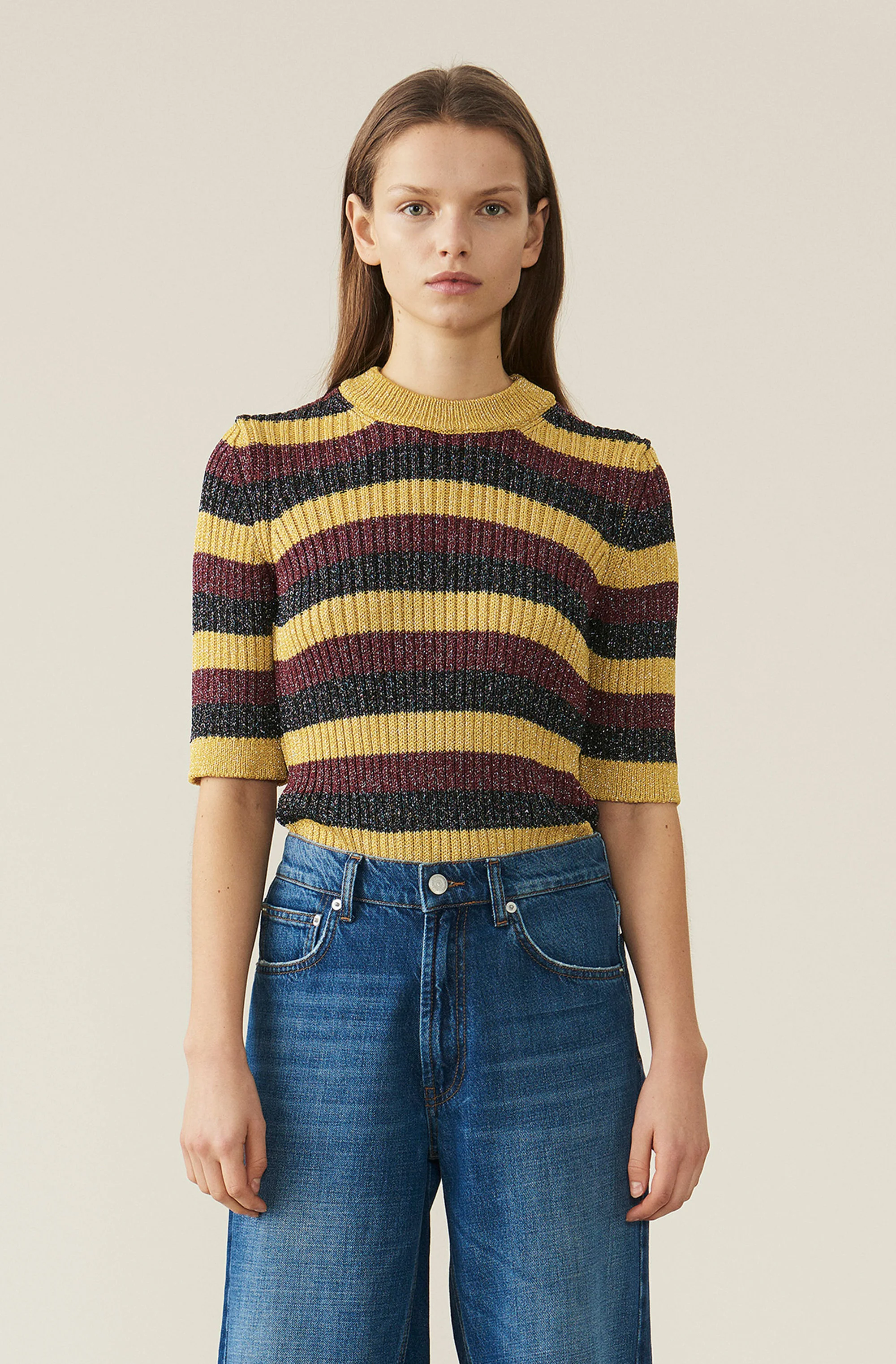 Glitter, wool and these colors! We’re in love. What a stylish knit! Buy it here . Photo by Ganni.
