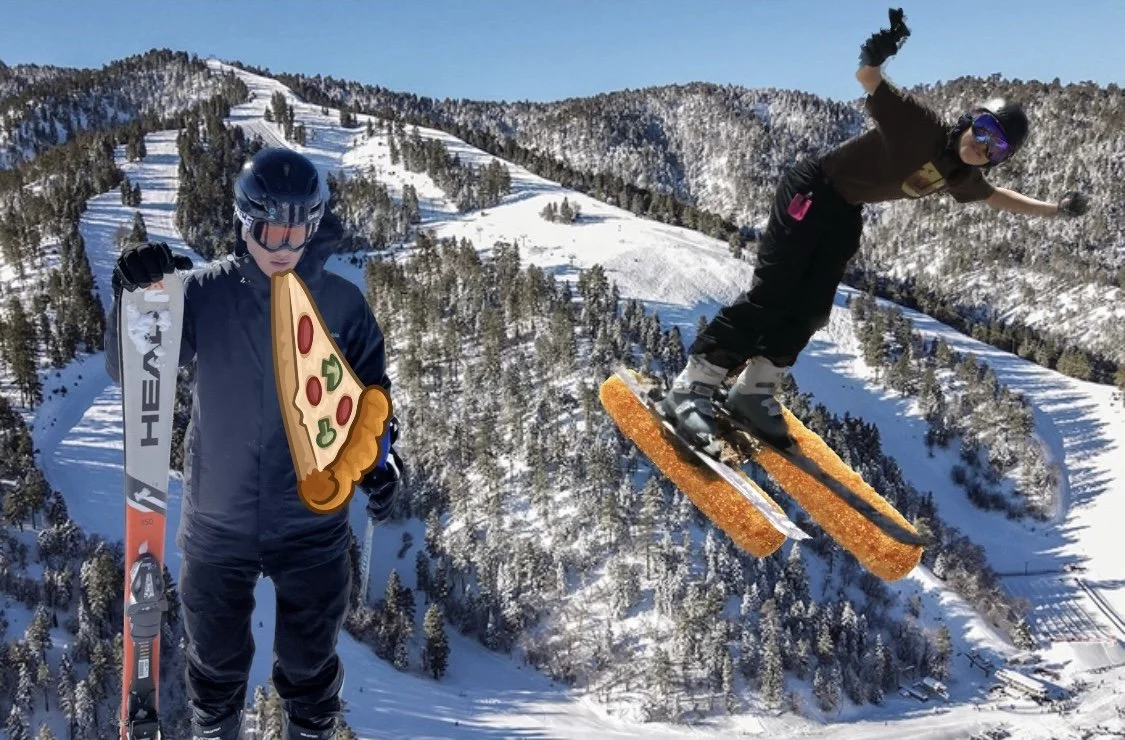 Pizza'ing down mountain high!