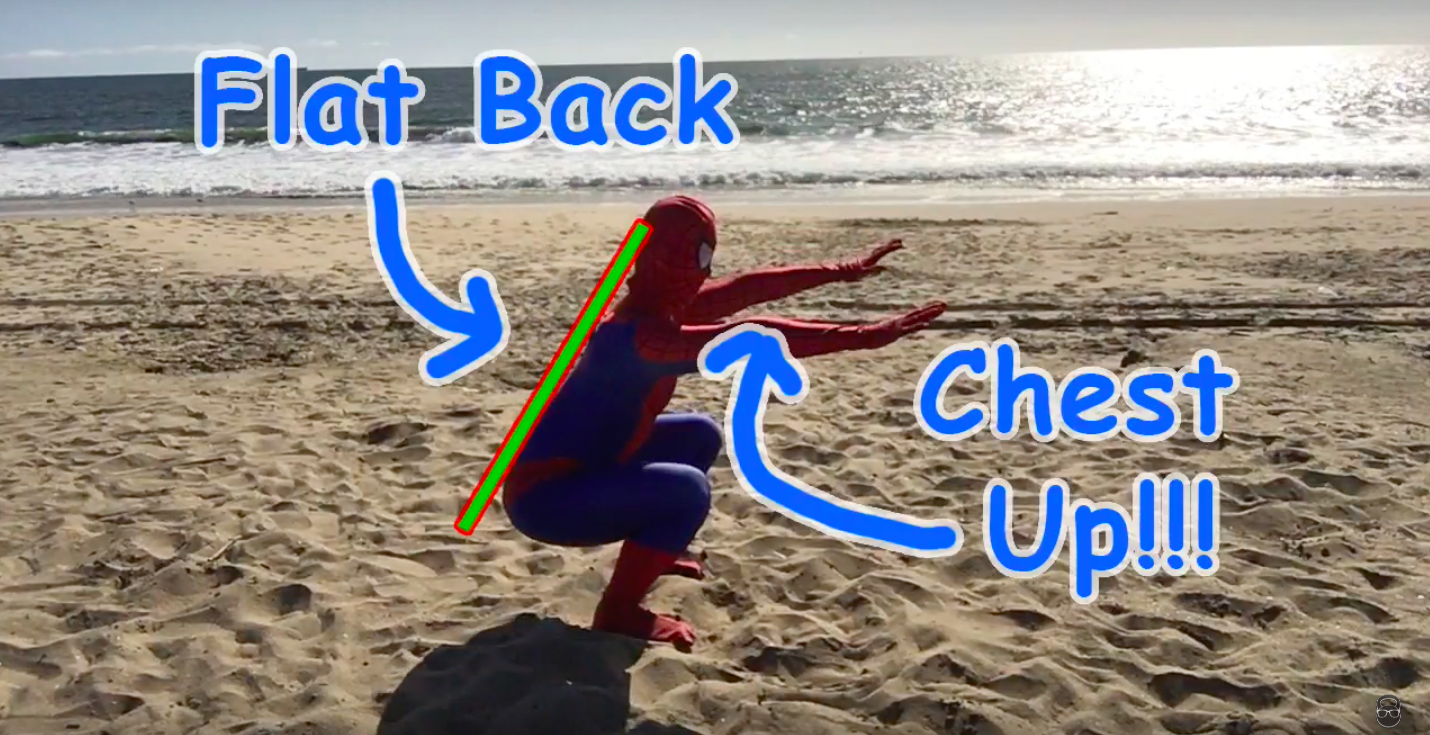 How to keep your back flat during an air squat