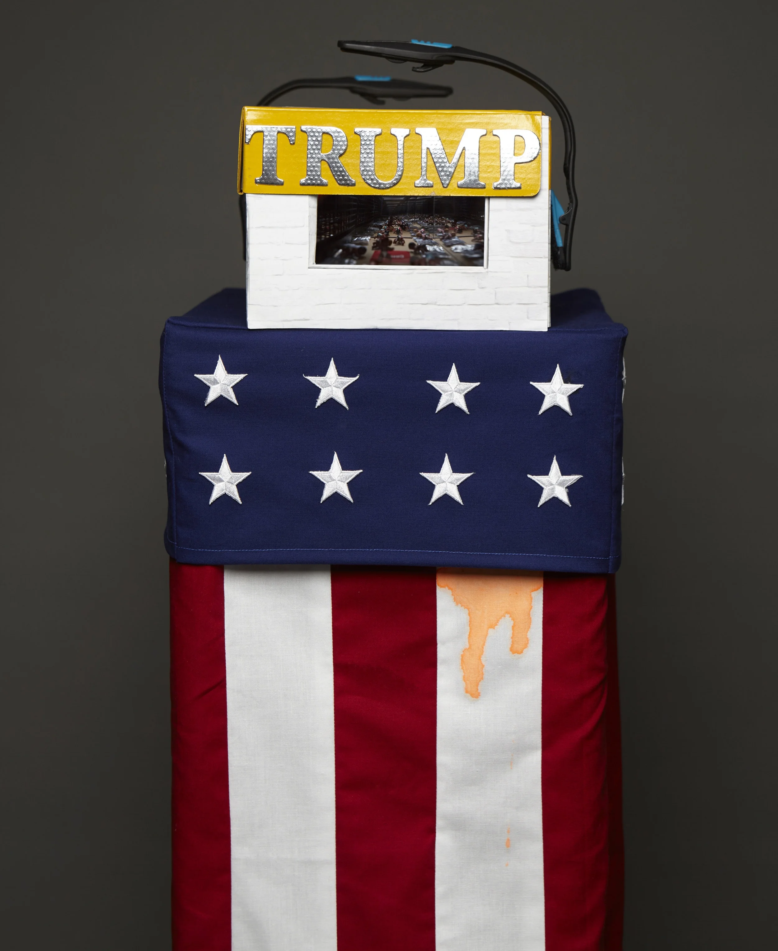Trump Camp for Immigrants -smoke and mirrors 12"x53"x12"