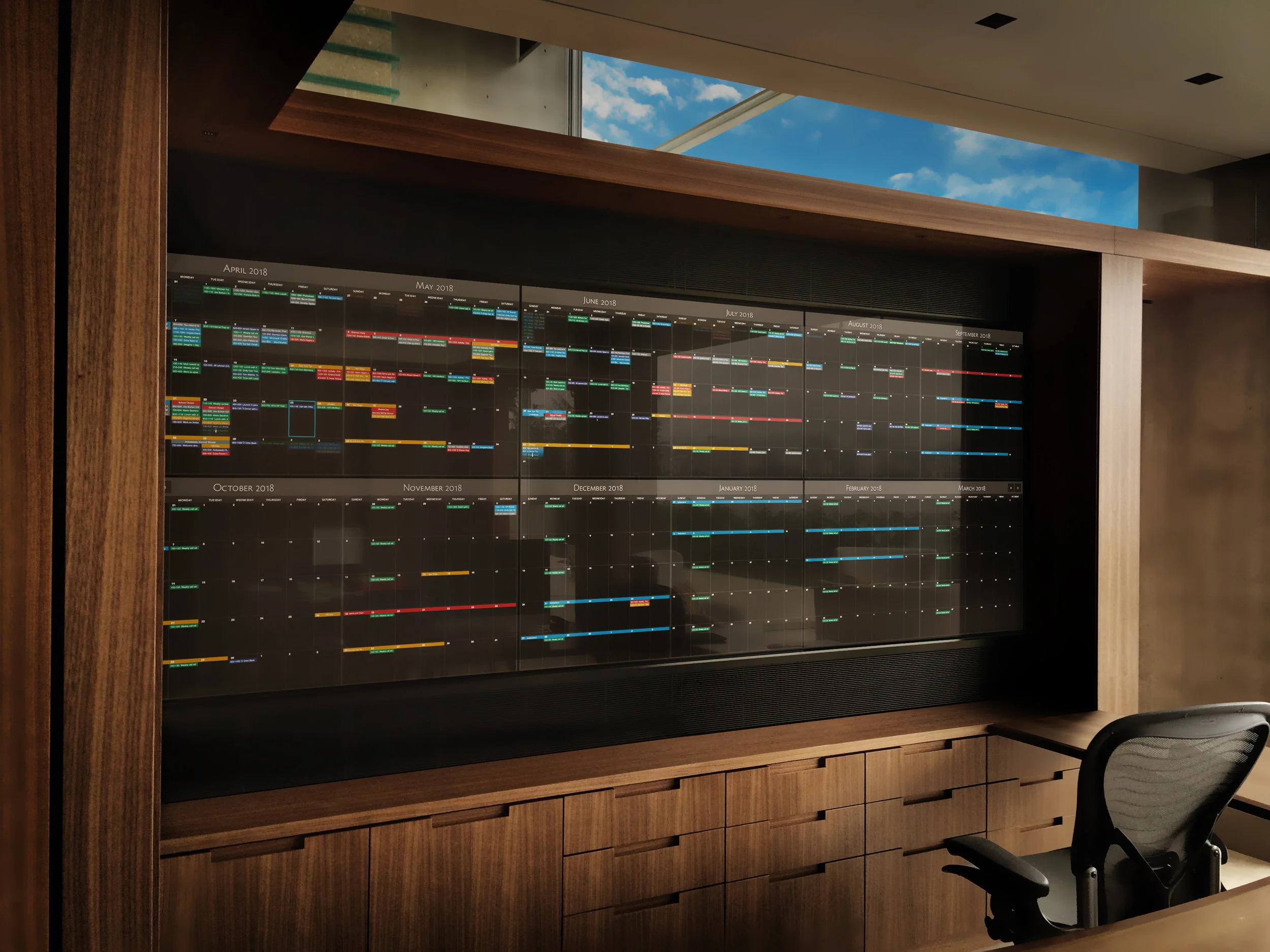 The completed software, hardware, millwork and surrounding architecture come together with an enviable fit and finish.