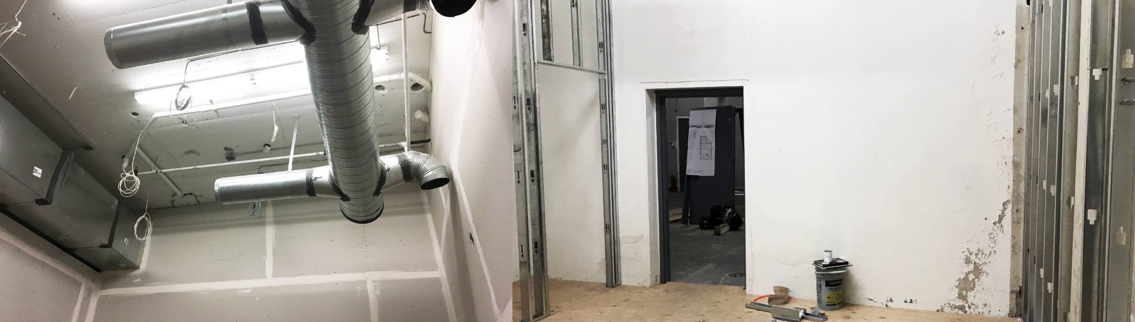 The 19-foot square concrete box we began with would be filled with a densely packed ceiling of equipment.