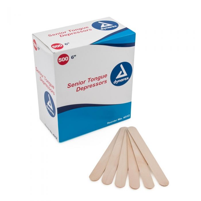 Wood Tongue Depressors , Box of 500 – LBI Fiberglass Products