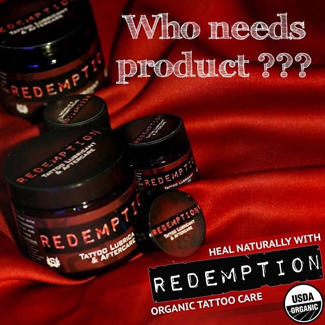 Places are slowly beginning to open back up!!! Who needs @redemptiontattoocare ??? We are stocked and shipping full time again. #unclemattysupplies #redemptiontattoocare