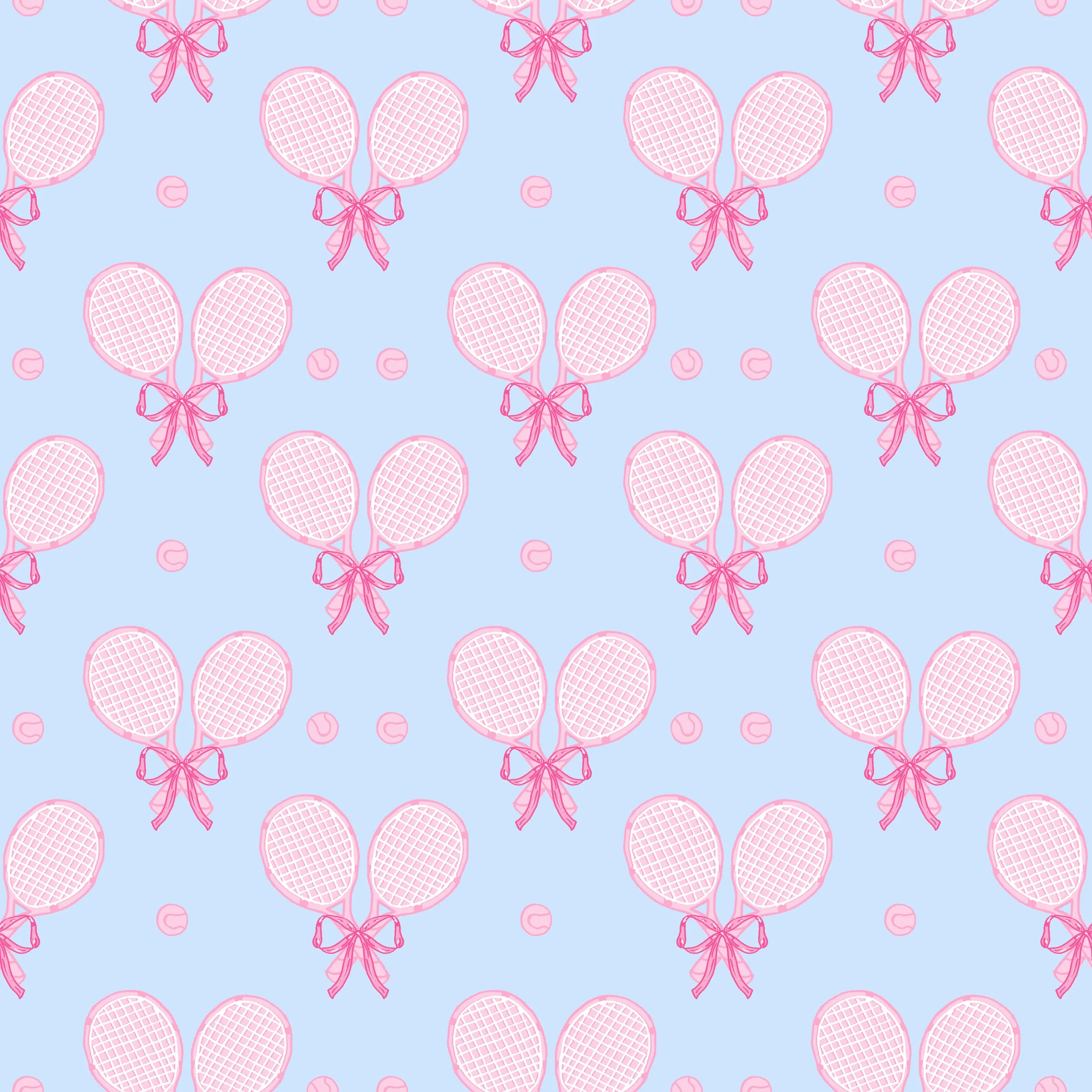 Light Blue and Pink Tennis Rackets