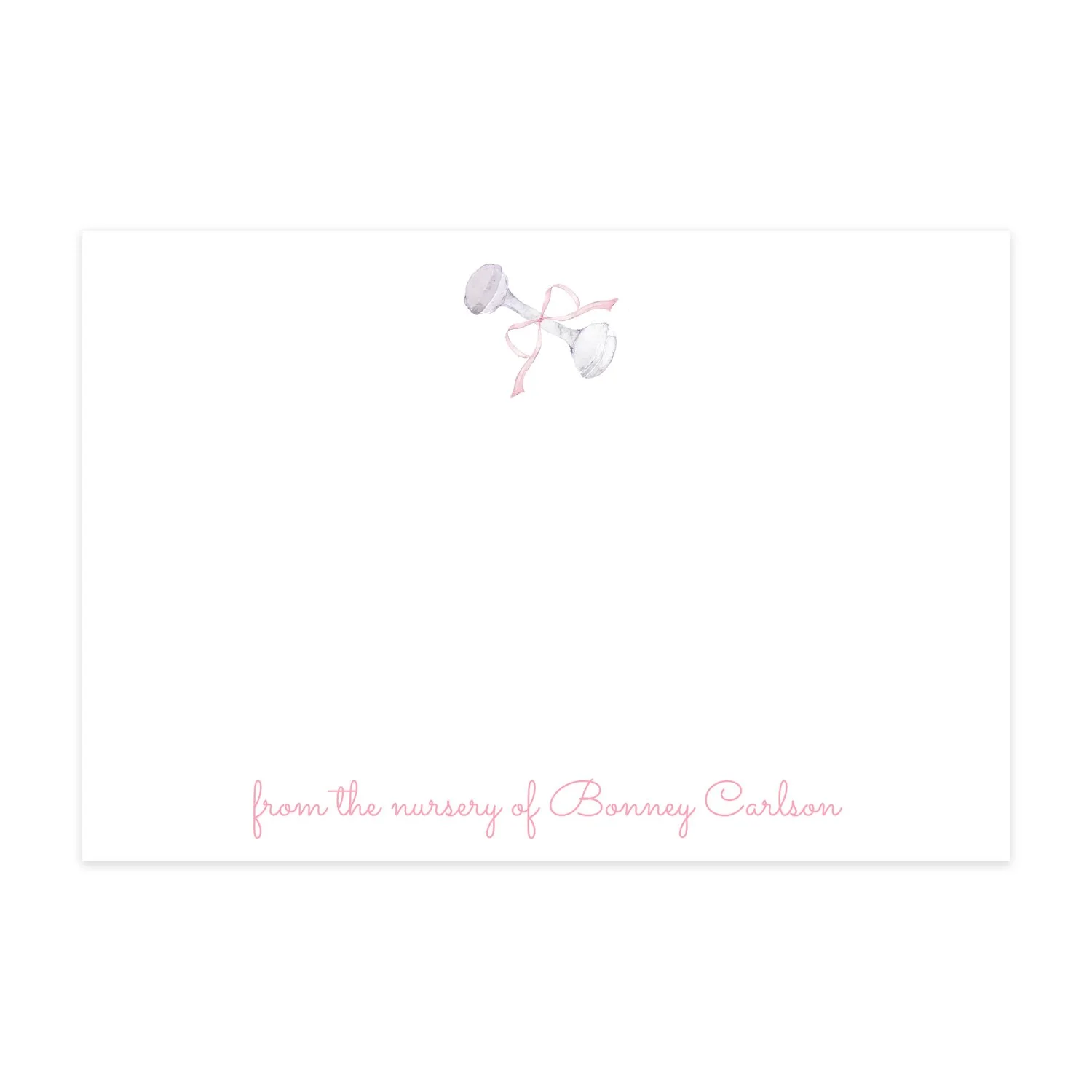 Pink Rattle Notecards