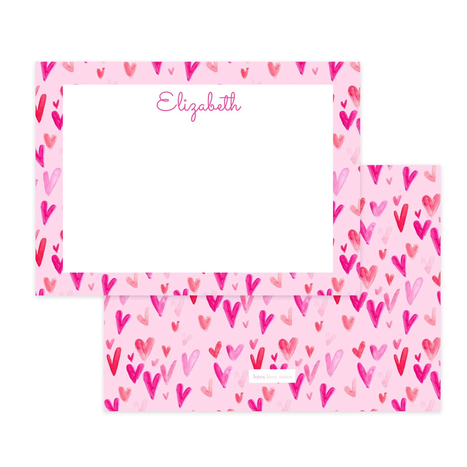 Watercolor Hearts Card