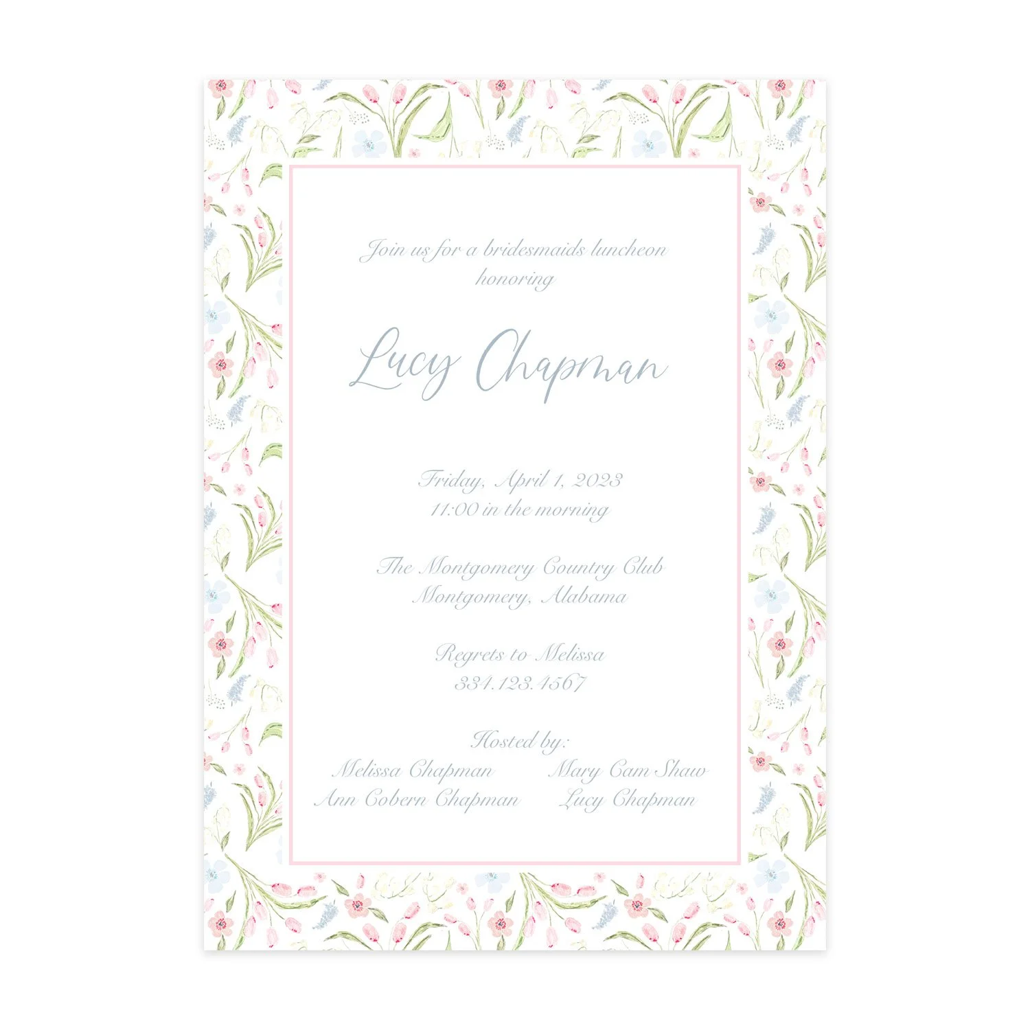 Spring Flowers Invitation