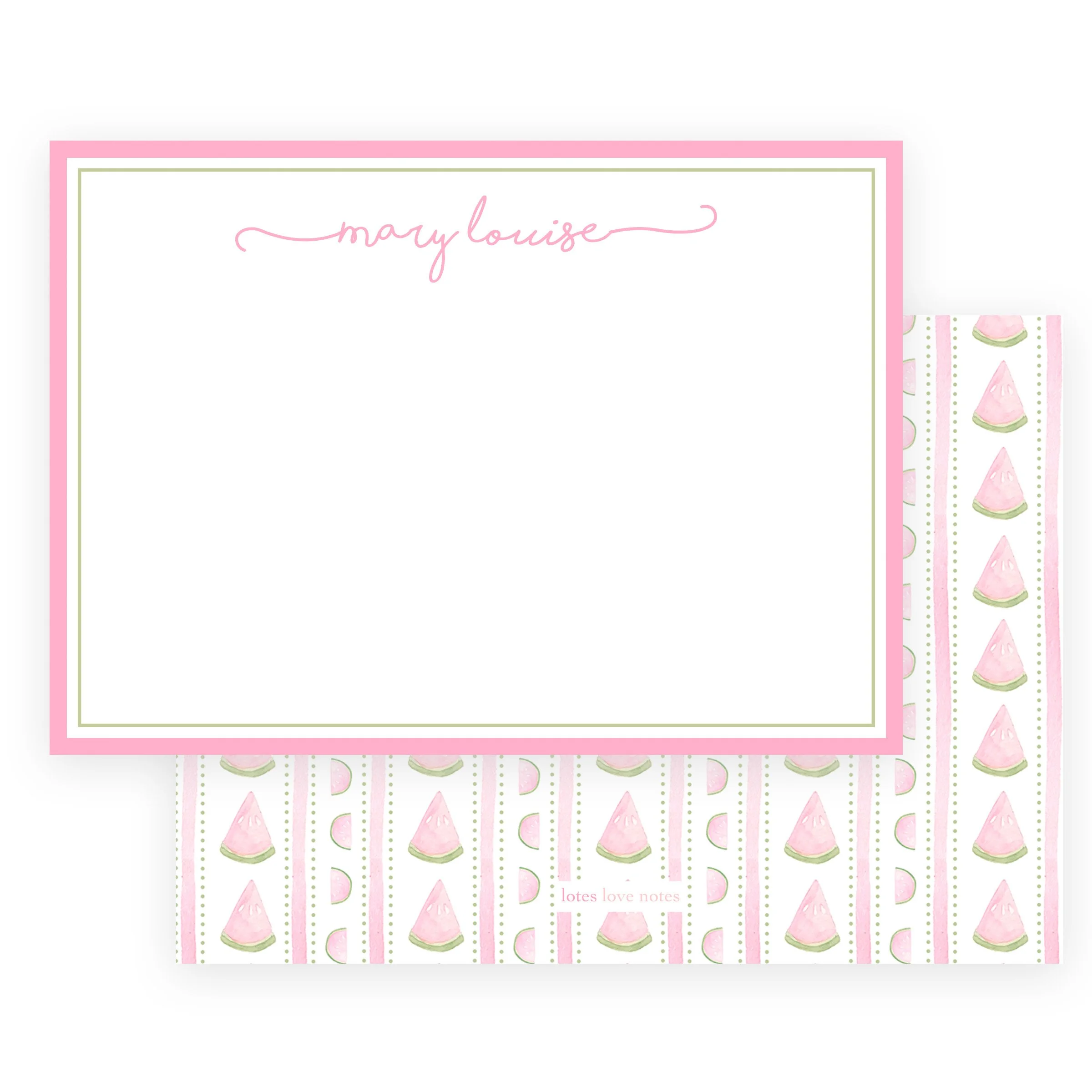 Watermelon Stripe Flat Card