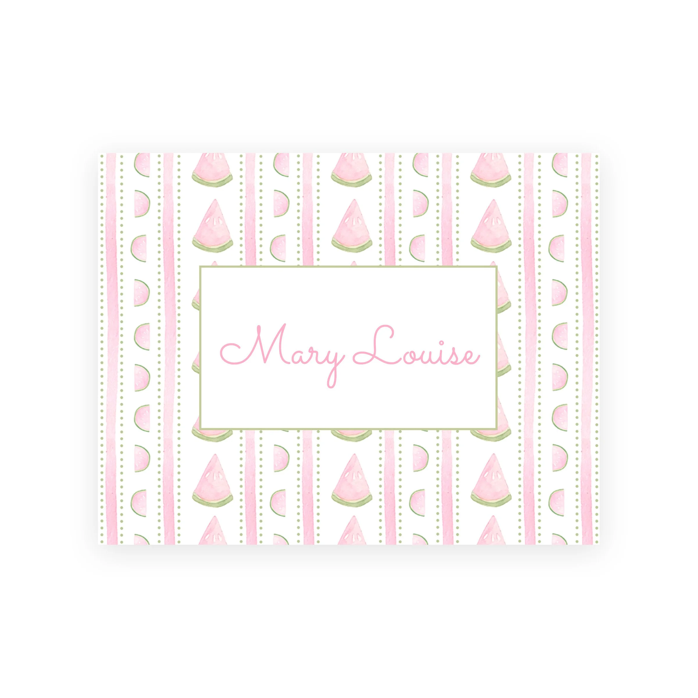 Watermelon Stripe Folded Card