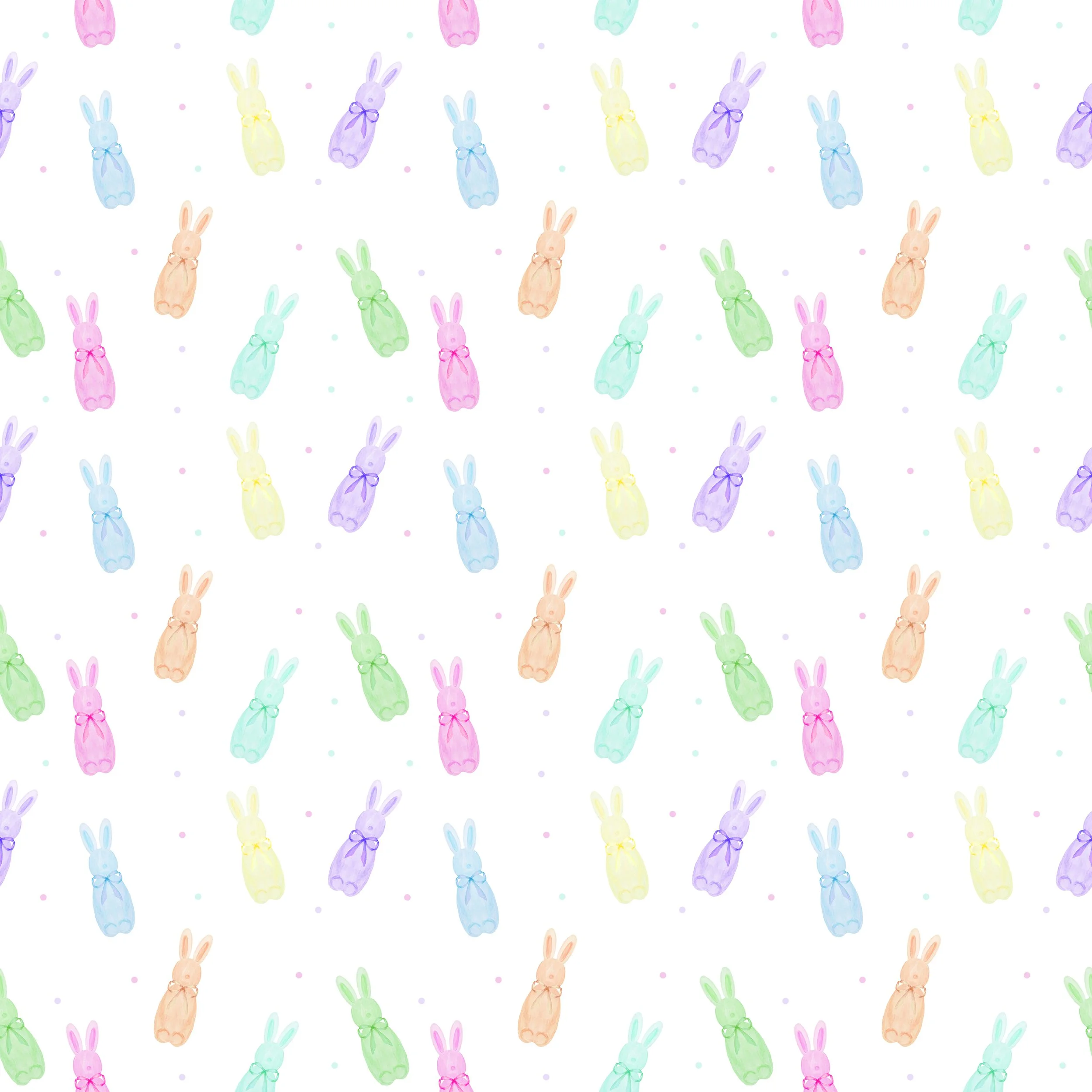 White Flocked Bunnies