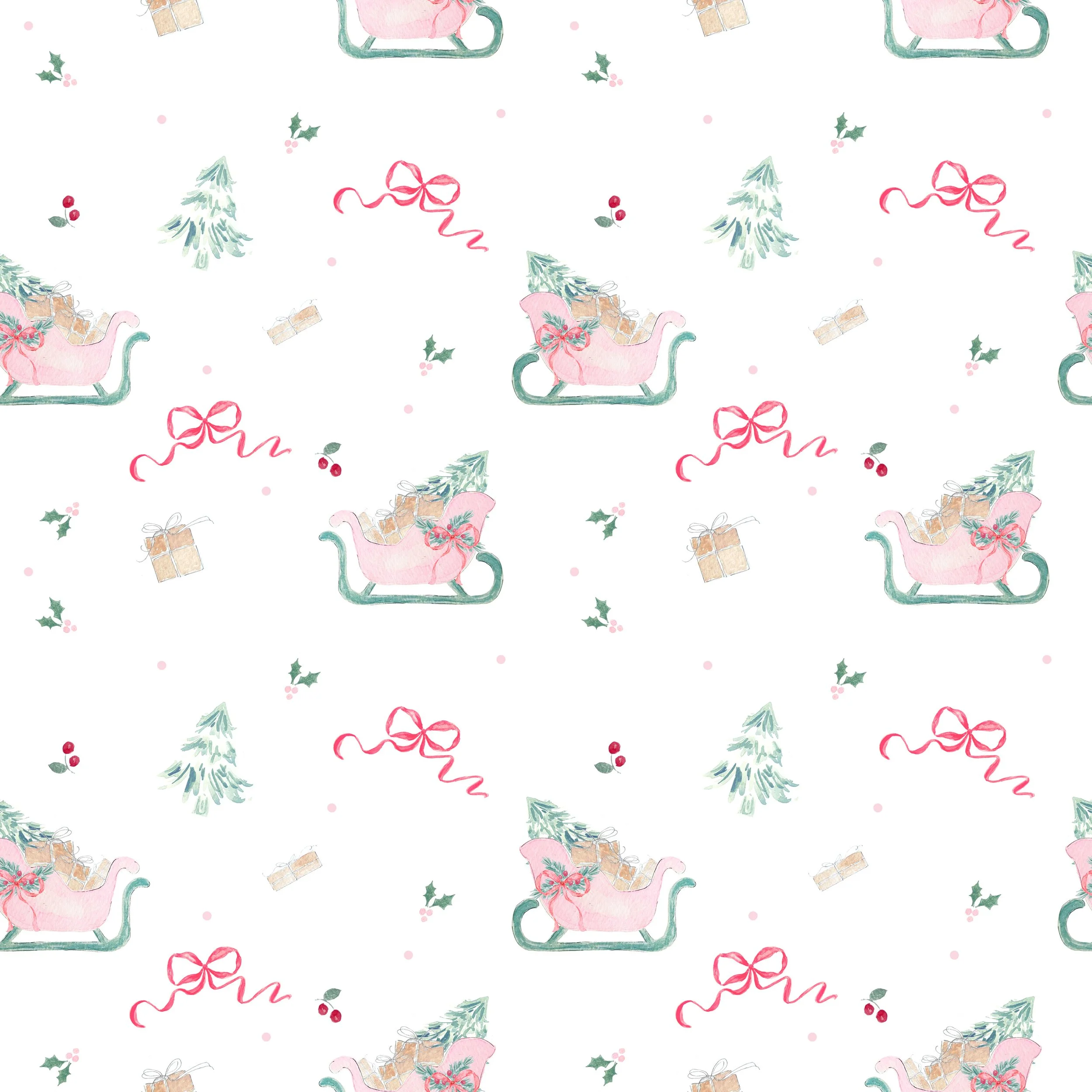 Pink Christmas Sleigh