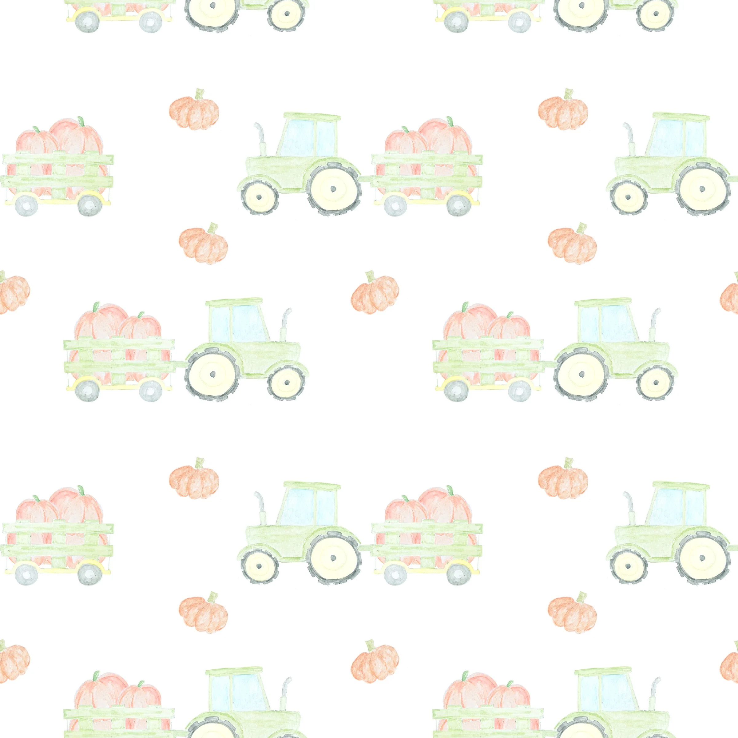 Tractors with Pumpkins