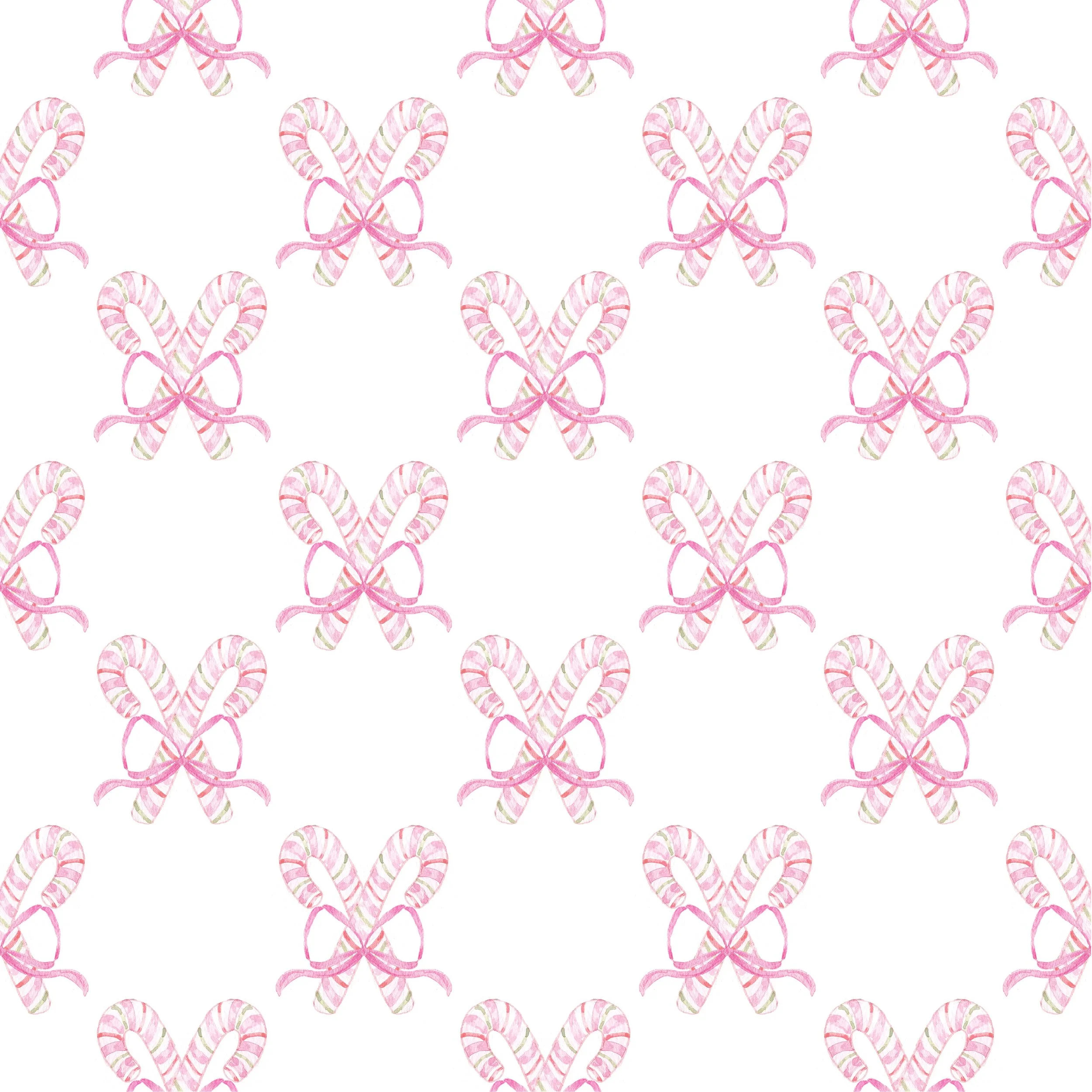 Candy Canes with Pink Bows