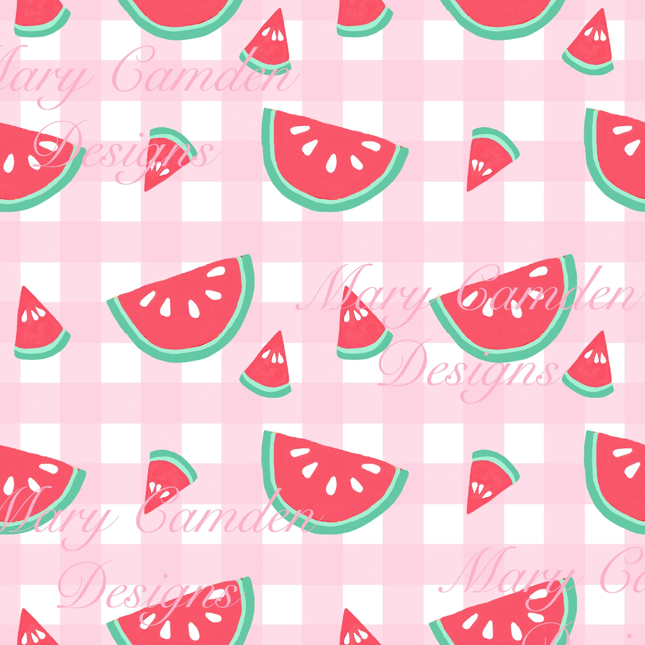 Watermelon Gingham