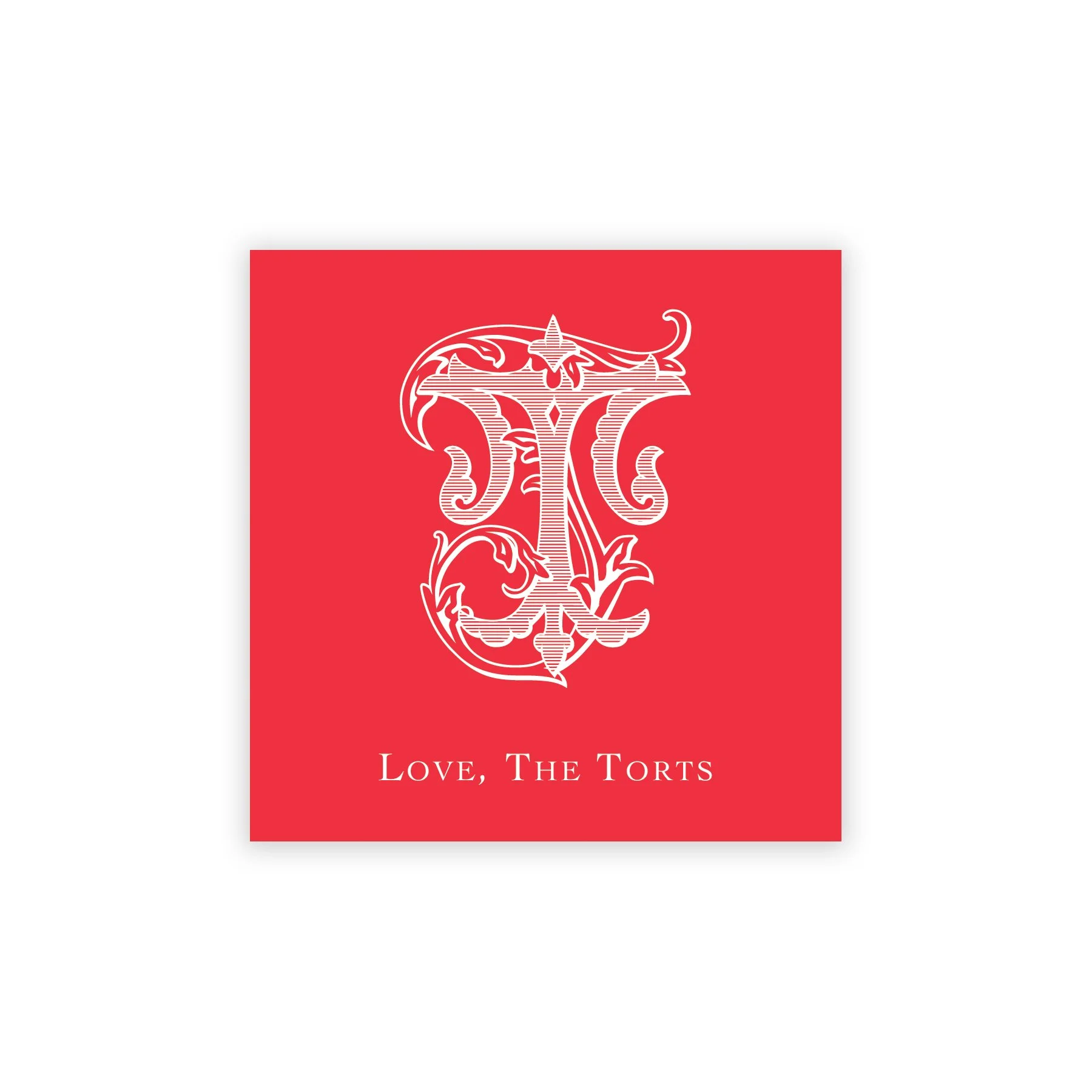 Monogram Christmas Tag (red)