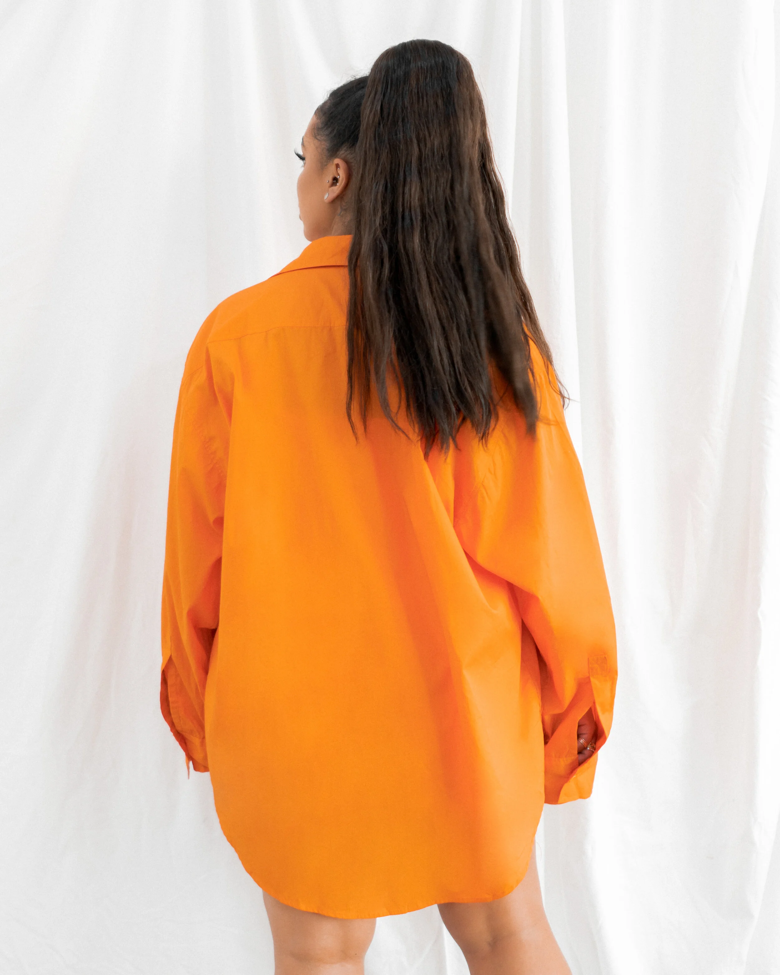 Orange Oversized Shirt | ORIUSU
