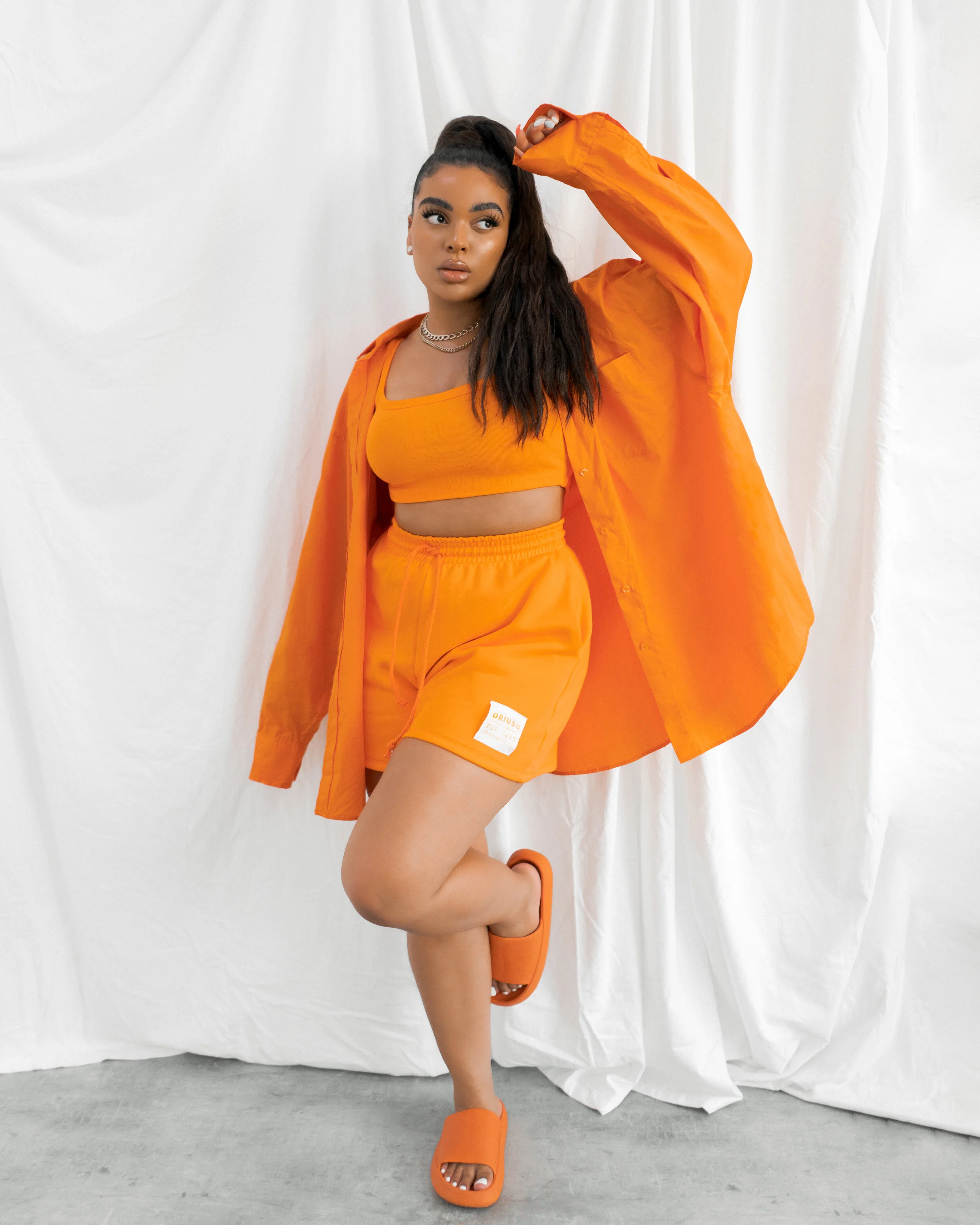 Orange Oversized Shirt | ORIUSU