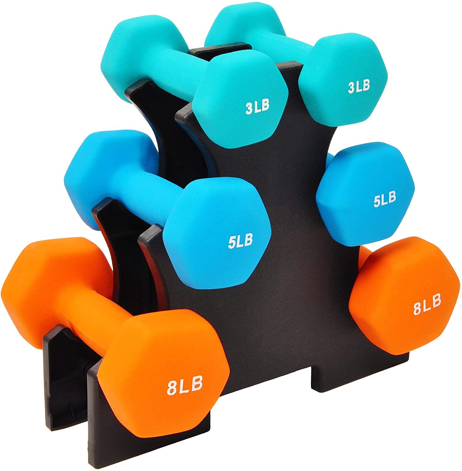 32 lb hand weight set with stand