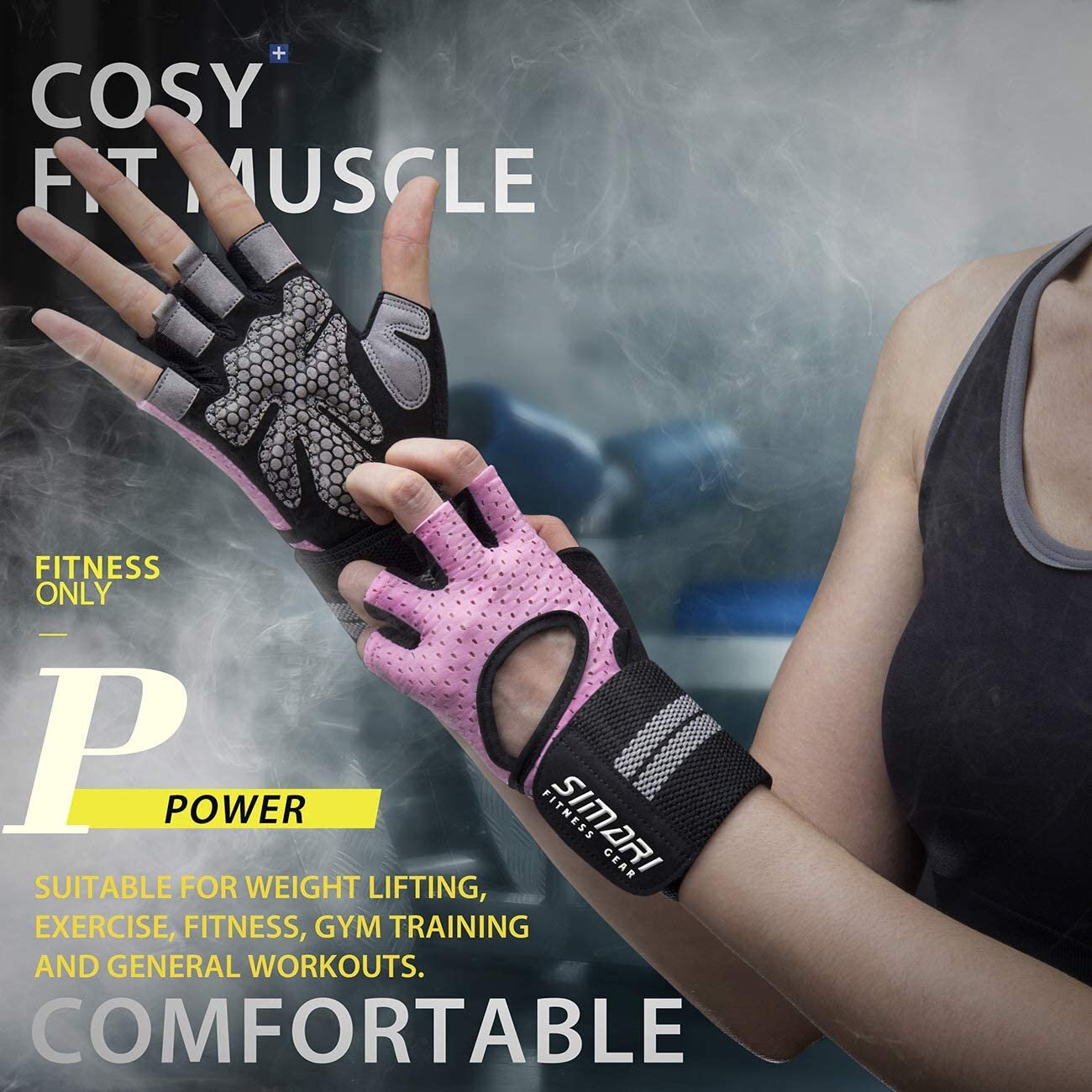 SIMARI Workout Gloves Men Women Full Finger Weight Lifting Gloves with Wrist Support for Gym Exercise Fitness Training Lifts Made of Microfiber and Spandex...