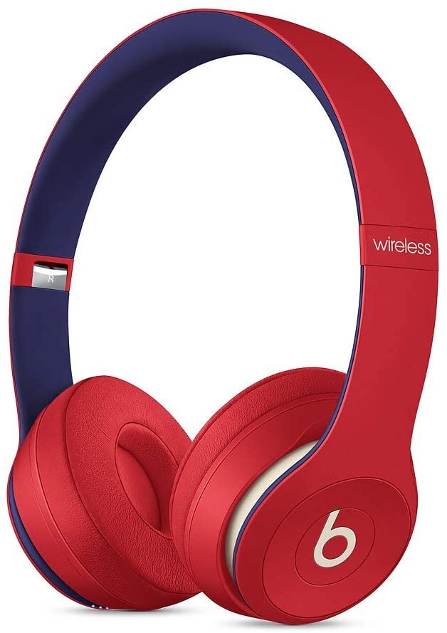Beats Solo3 Wireless On-Ear Headphones - Apple W1 Headphone Chip, Class 1 Bluetooth, 40 Hours Of Listening Time - Club Red (Latest Model)