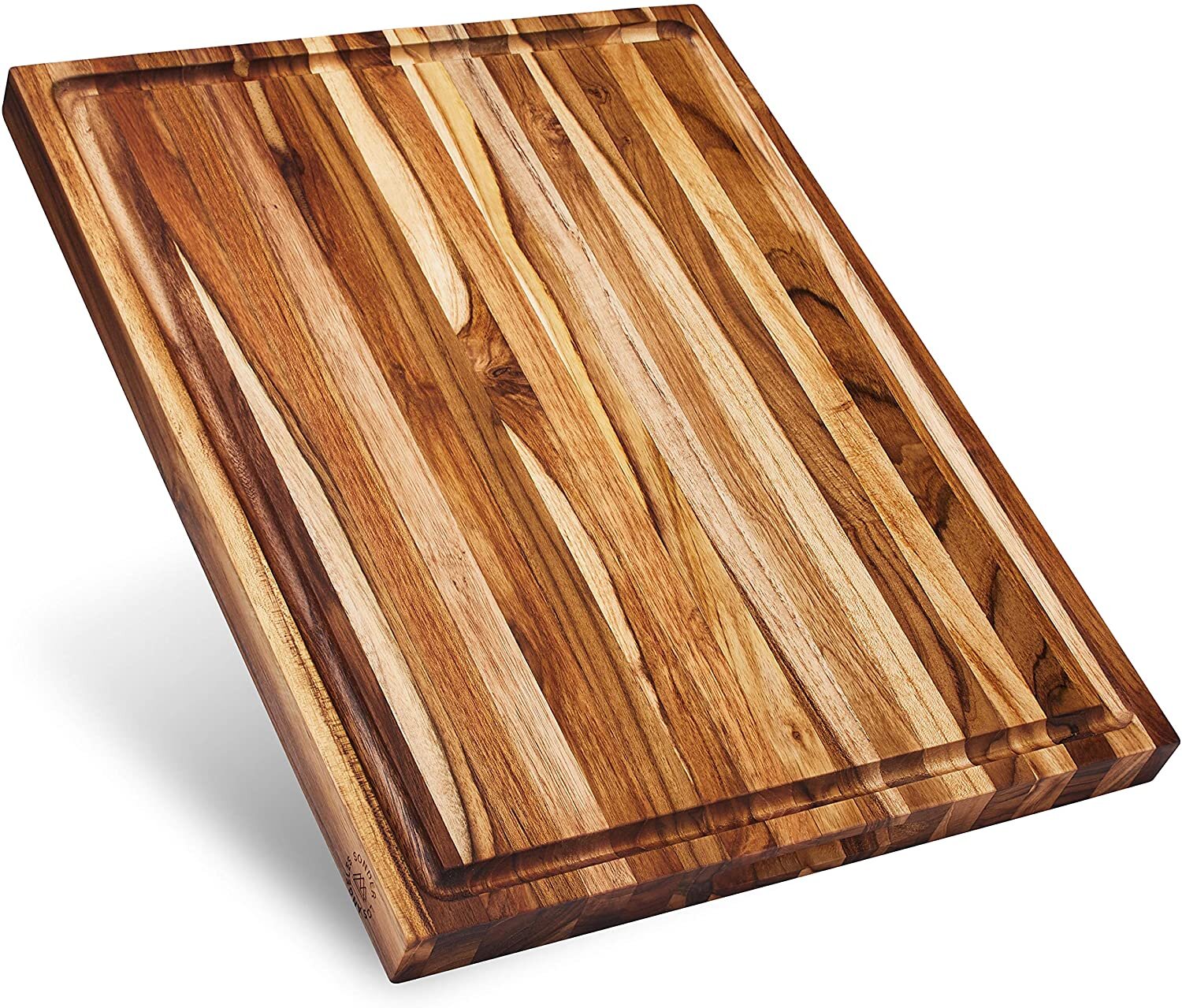 Sonder Los Angeles, Large Reversible Teak Wood Cutting Board, 18x14x1.25in with Juice Groove (Gift Box Included)