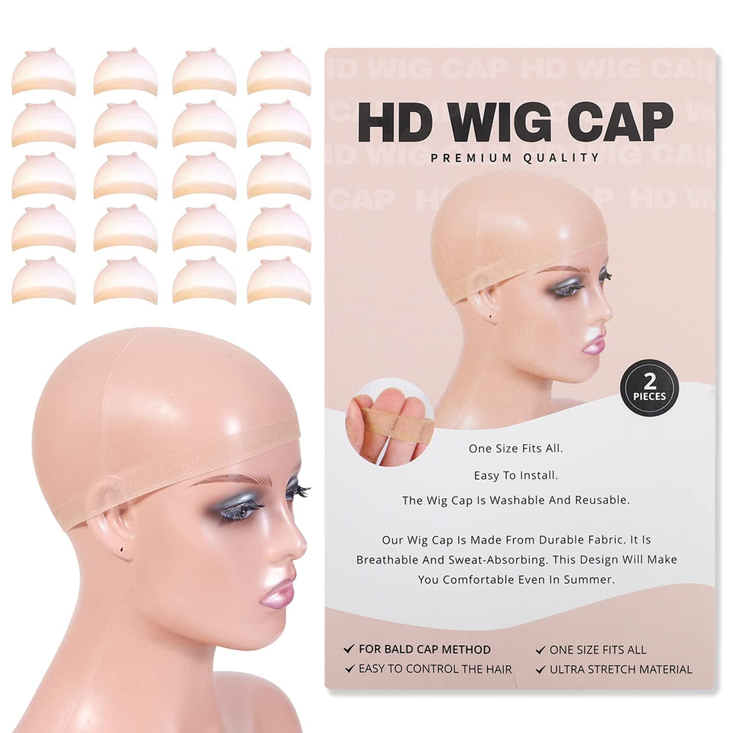 HD Wig Cap 20 PCS, Wig Caps