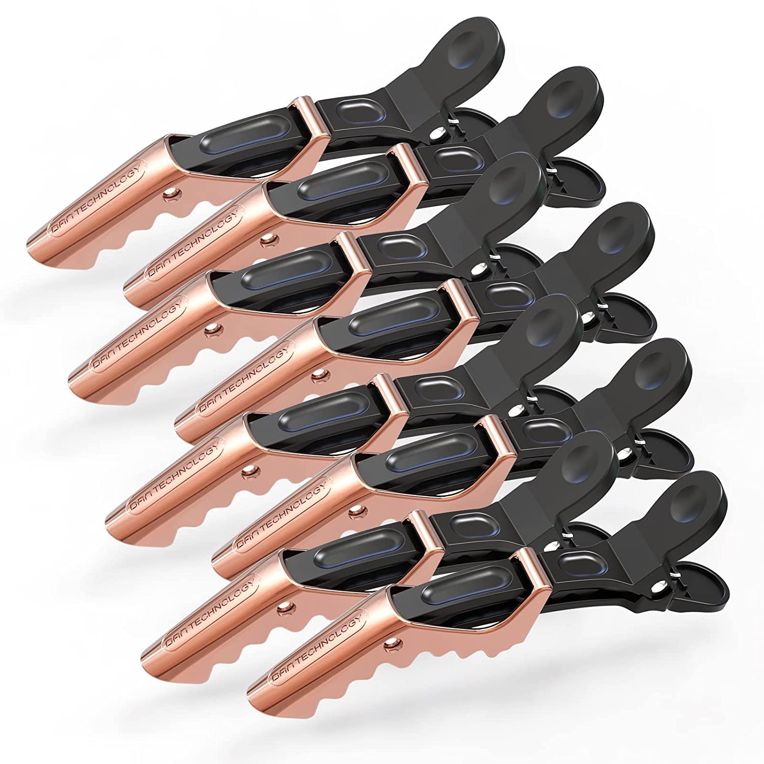 Rose Gold 6 Pcs Alligator Hair Clips Set for Styling Sectioning
